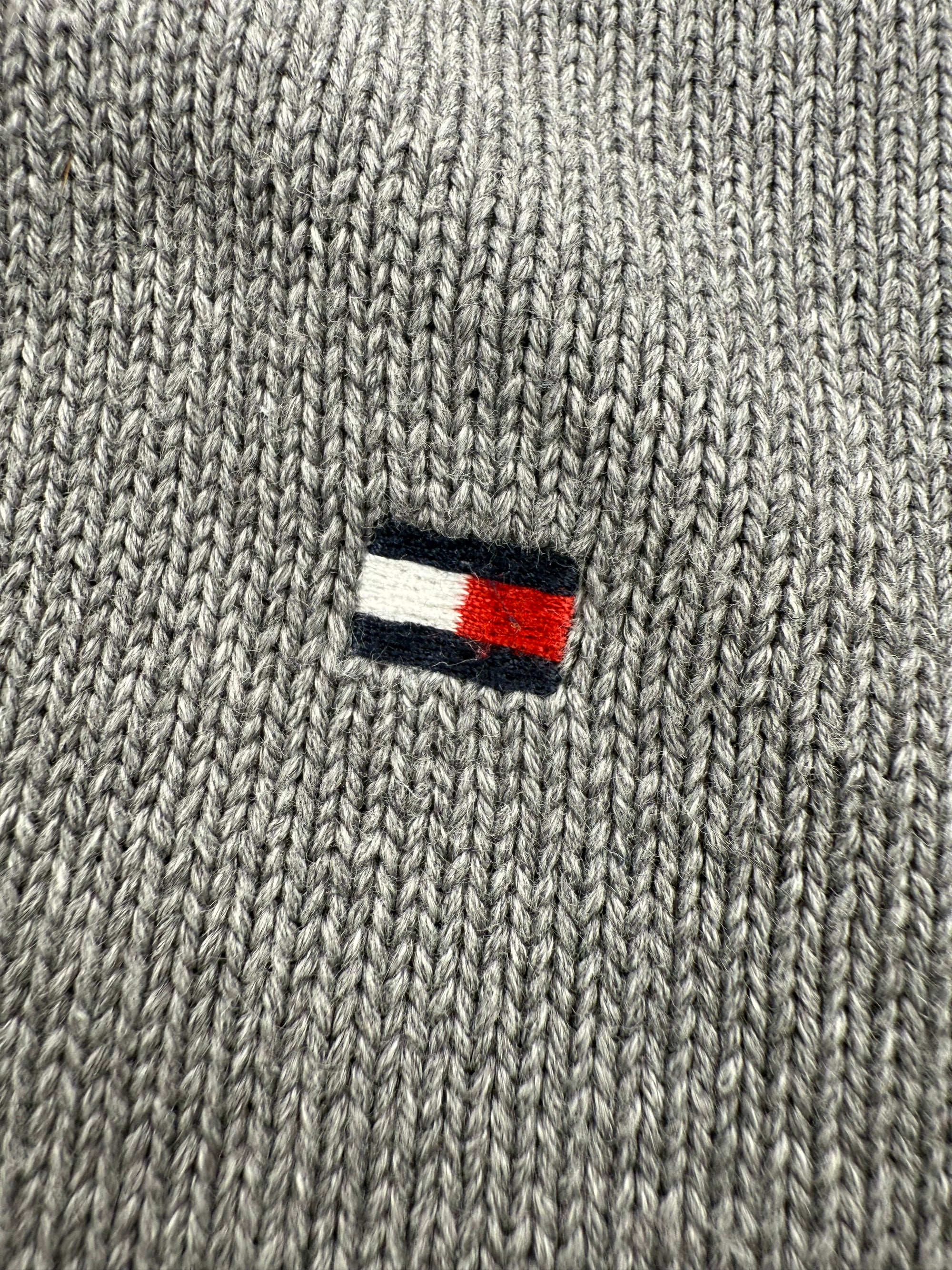 Pull Tommy Hilfiger Premium Cotton Col Montant Zippé - Taille L