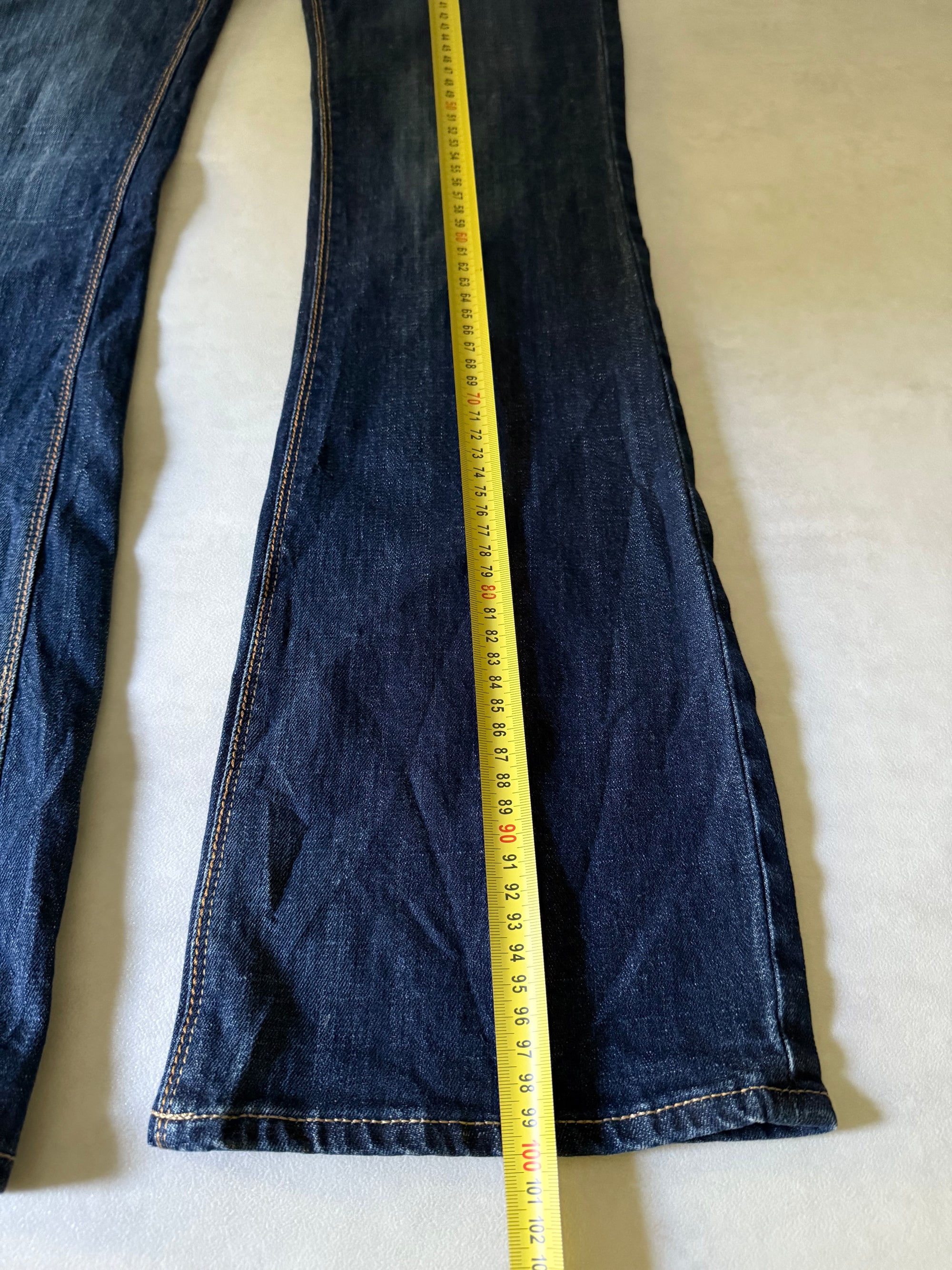 Jean Express Boot Cut Low Rise Denim Bleu Foncé - Taille 40