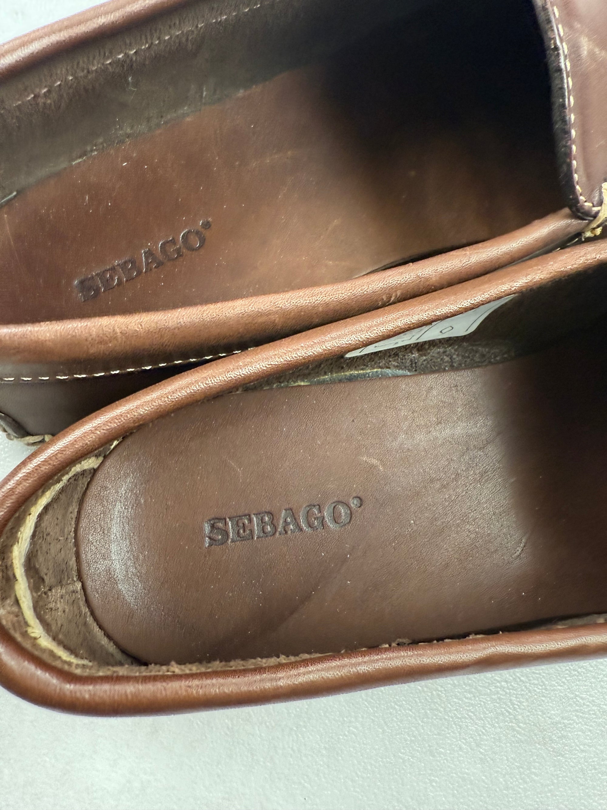 Mocassins Sebago Driver Cuir Marron Semelle Picots - Taille 40,5