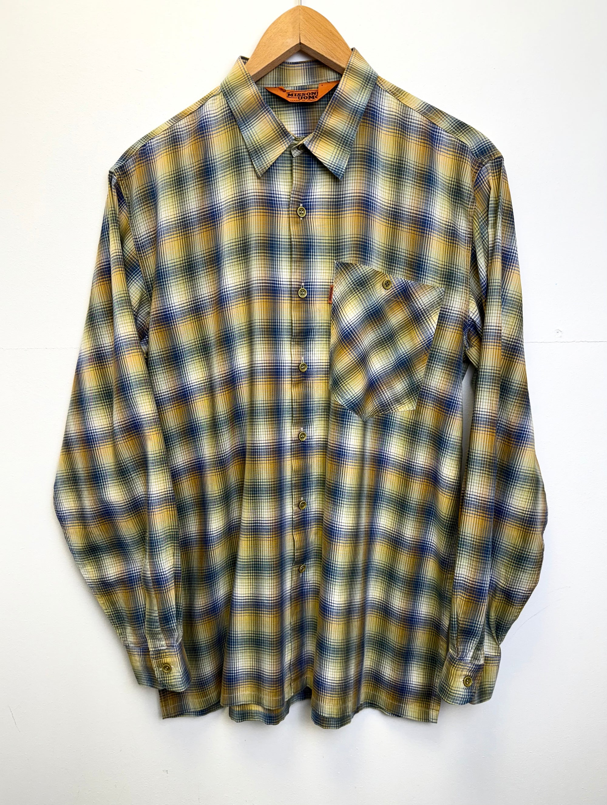 Chemise Missoni Uomo à carreaux 100% coton - made in Italy - taille M