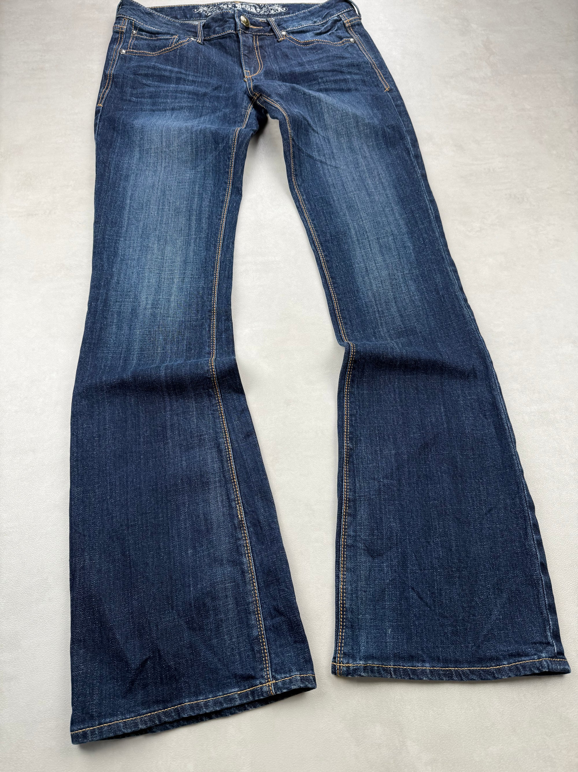 Jean Express Boot Cut Low Rise Denim Bleu Foncé - Taille 40