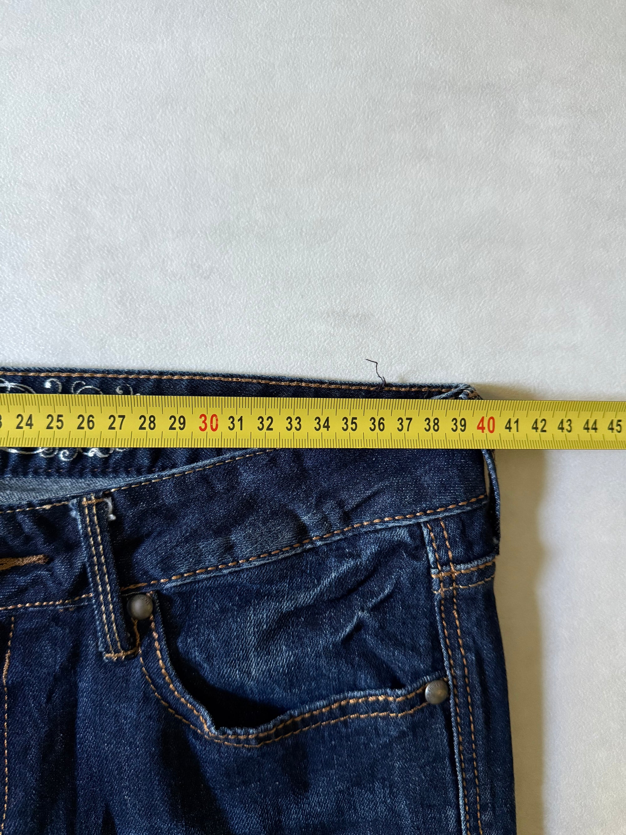 Jean Express Boot Cut Low Rise Denim Bleu Foncé - Taille 40