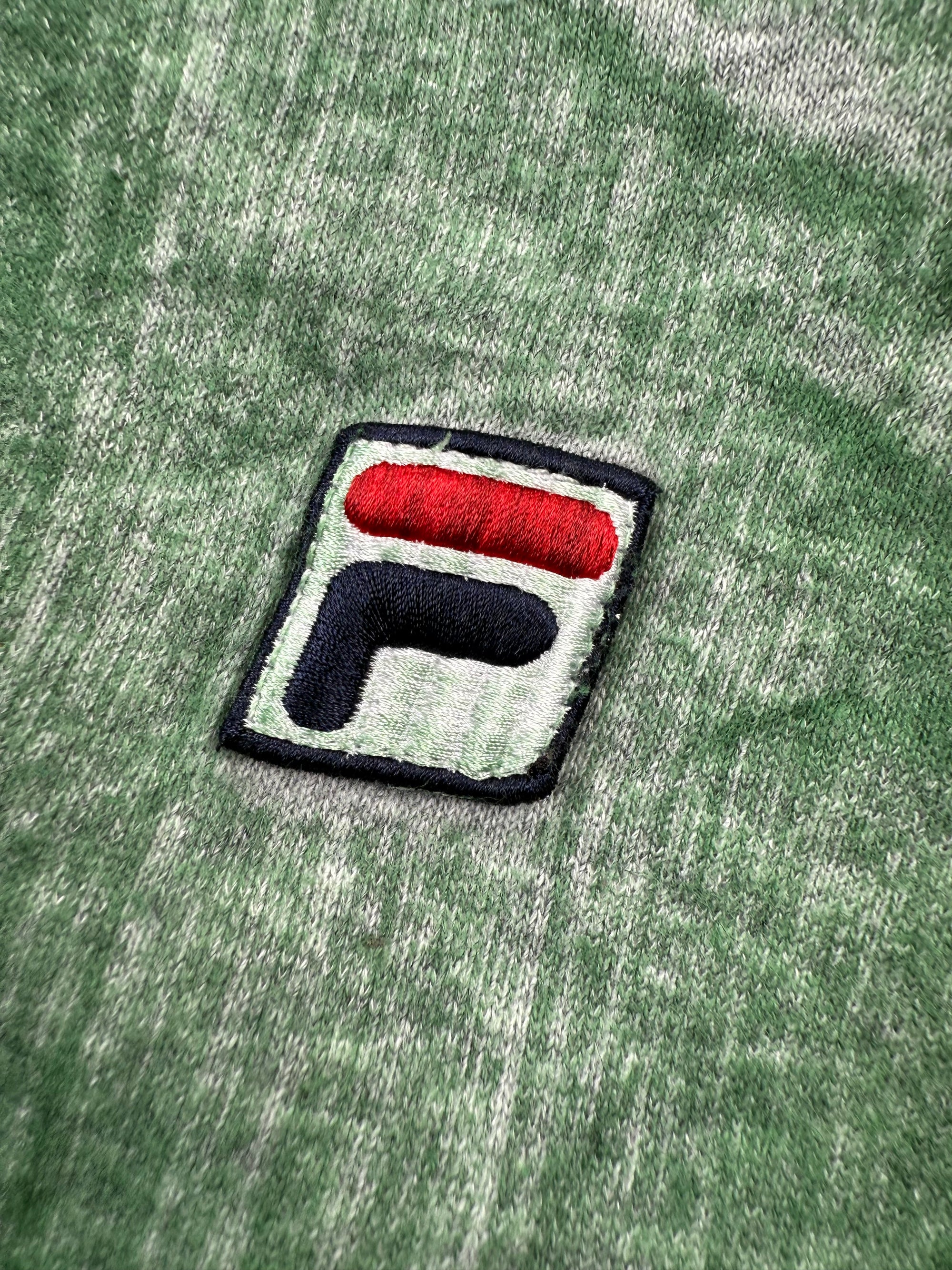 Sweat FILA Motif Abstrait Vert & Gris Tie & Dye - Taille M
