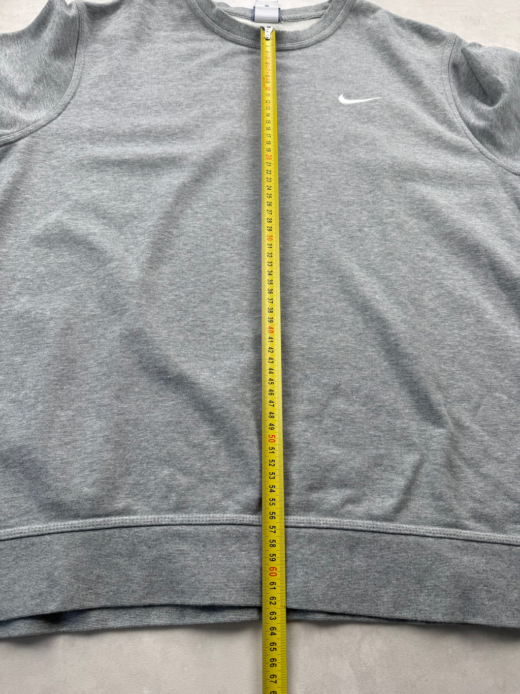 Sweat Nike Gris Col Rond - Swoosh Brodé - Taille XL