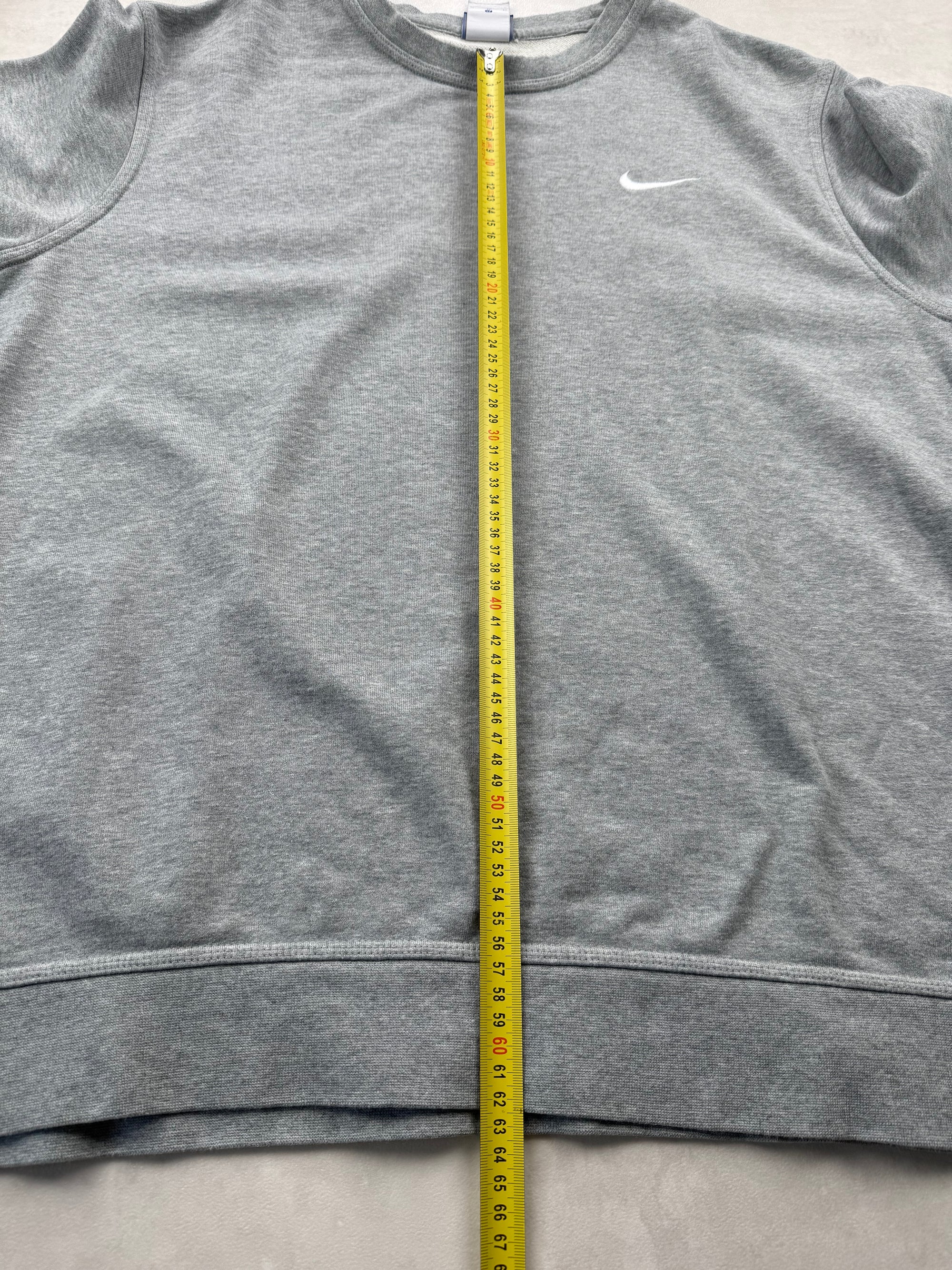 Sweat Nike Gris Col Rond - Swoosh Brodé - Taille XL