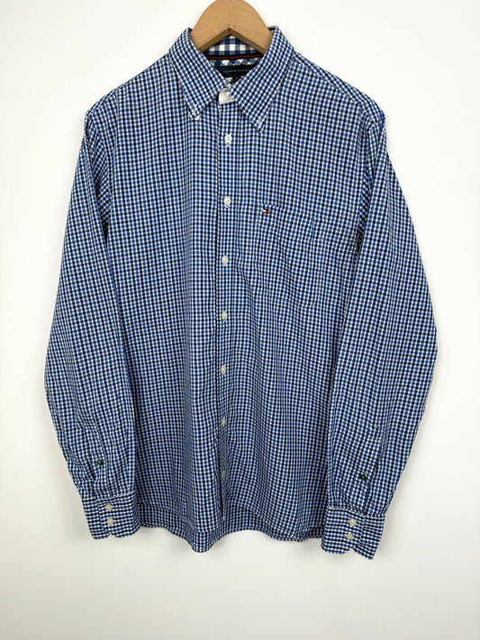 Chemise Tommy Hilfiger T.M 100% Coton Vichy Bleu