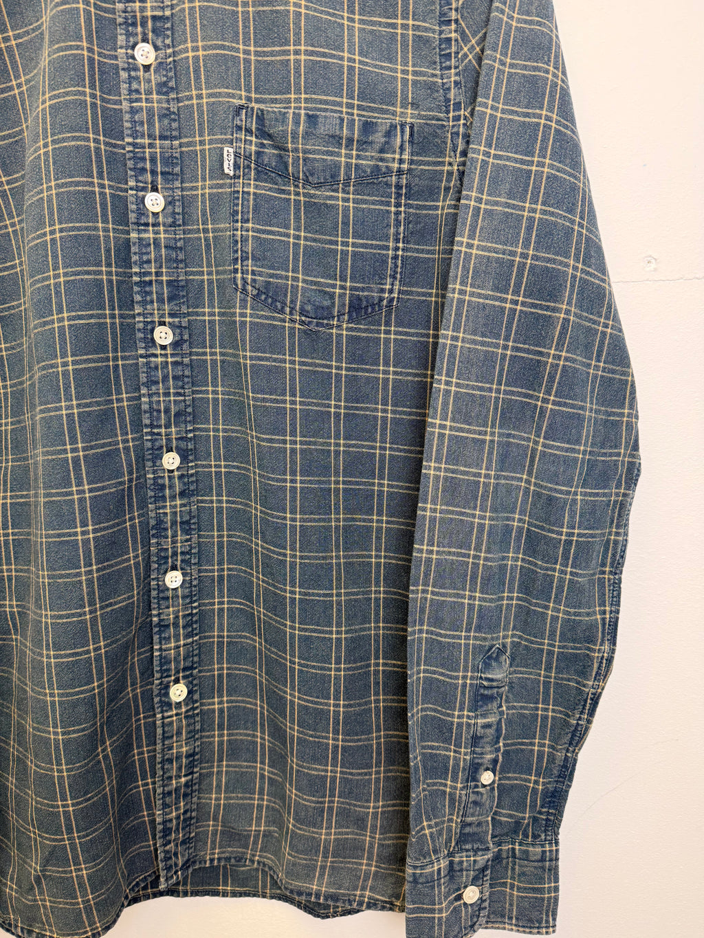 Chemise Levi’s à carreaux bleu vintage - taille S