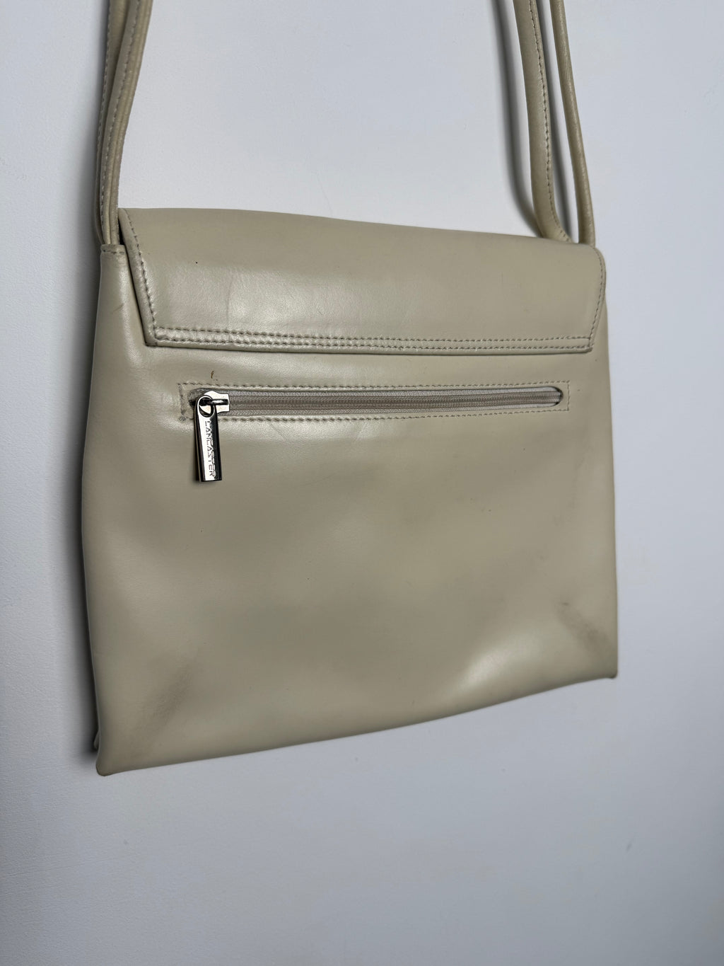 Sac Lancaster blanc cassé vintage - format bandoulière