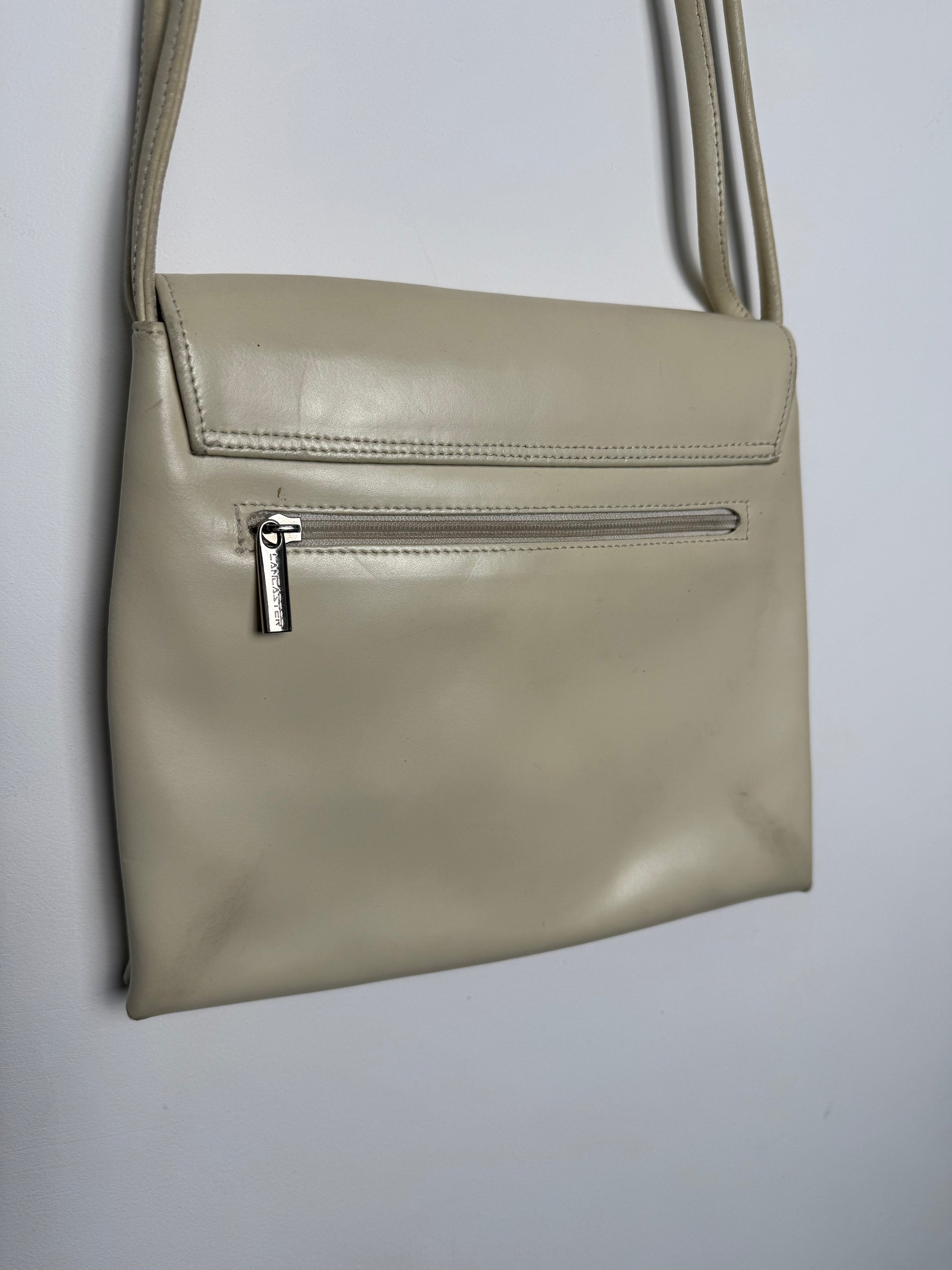 Sac Lancaster blanc cassé vintage - format bandoulière