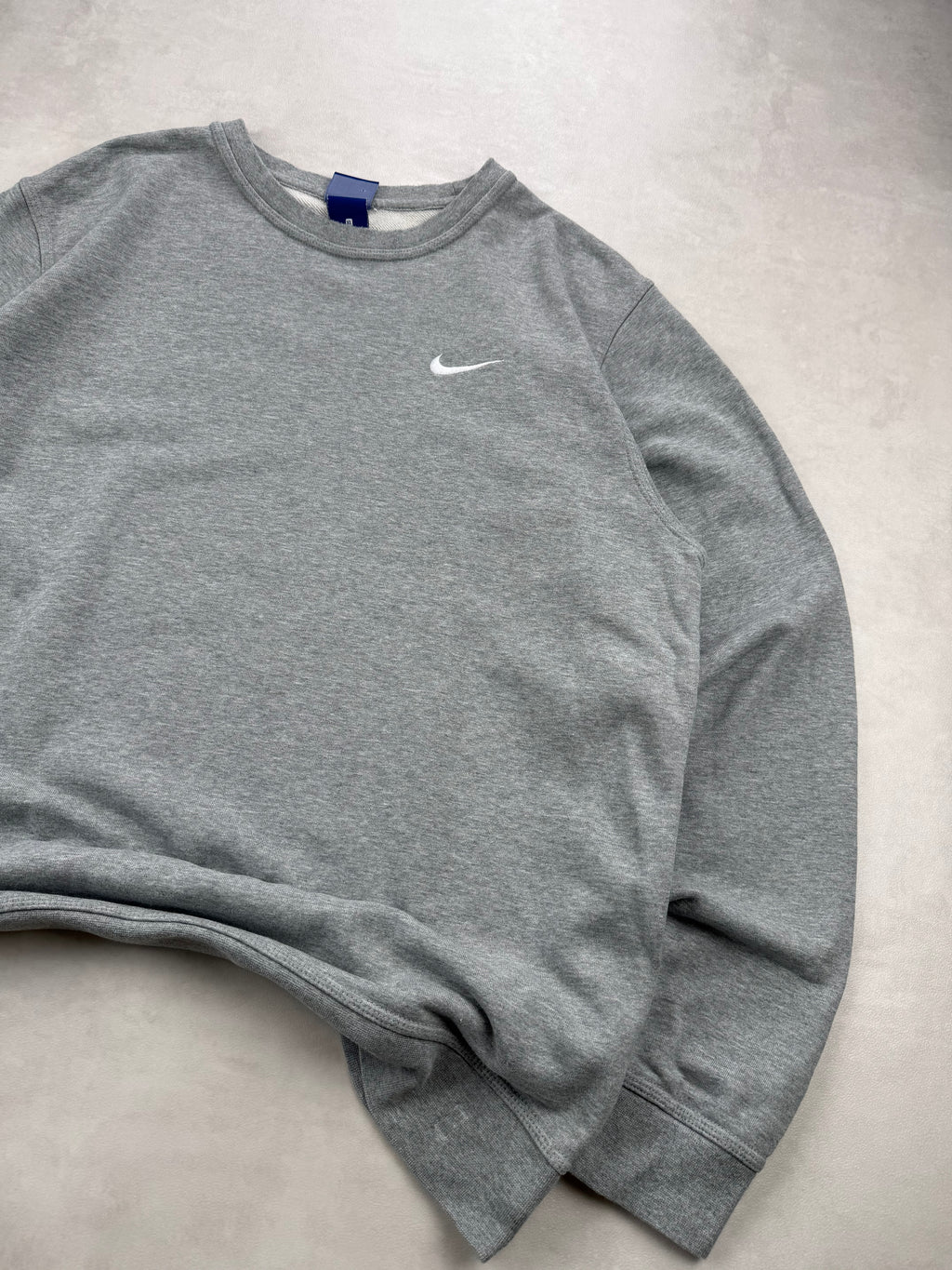 Sweat Nike Gris Col Rond - Swoosh Brodé - Taille XL