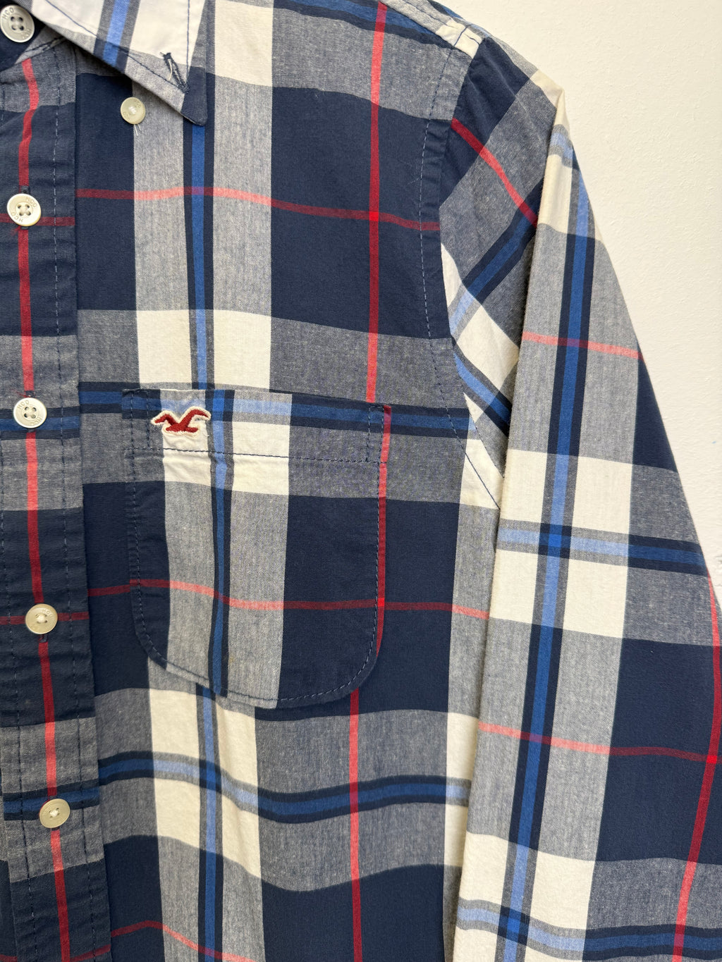 Chemise Hollister à carreaux bleus - taille S