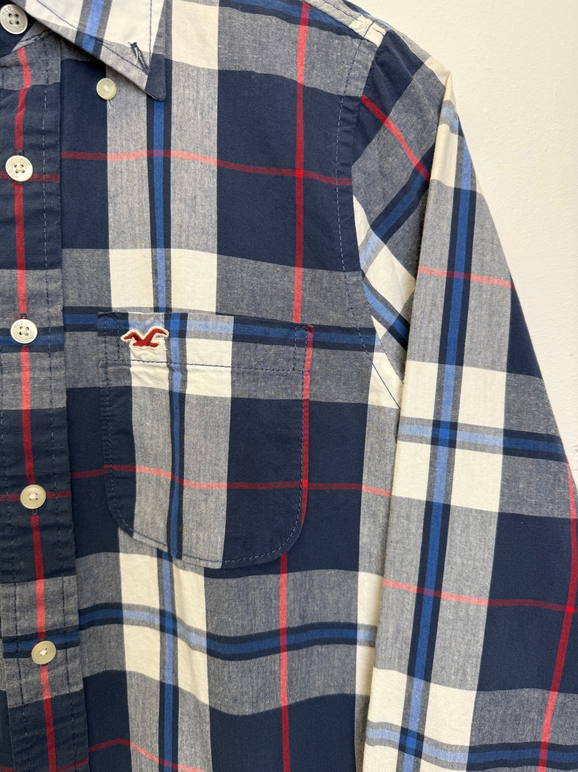 Chemise Hollister à carreaux bleus - taille S
