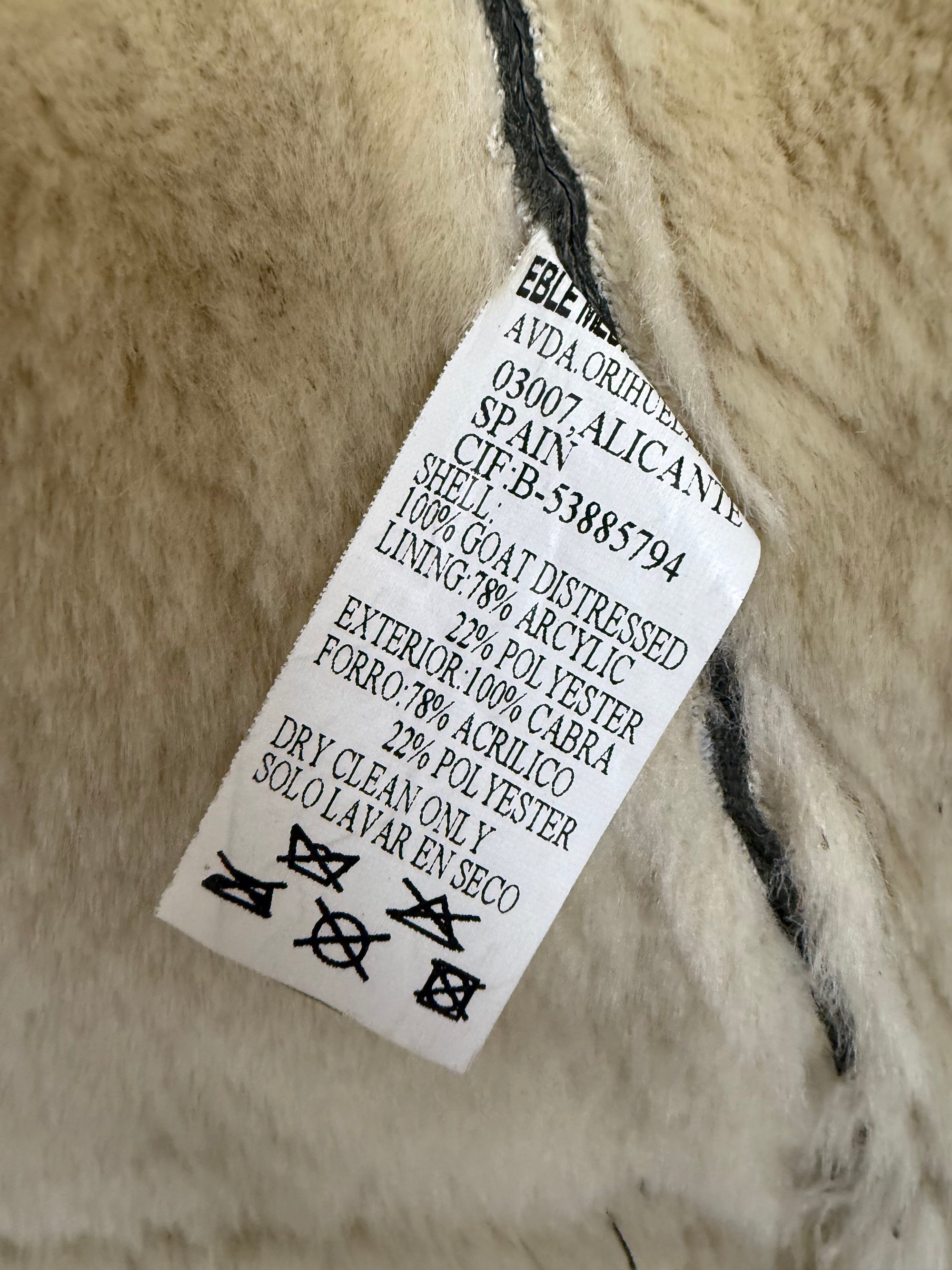 Blouson Bombardier Cuir de Chèvre Vert Vintage Empiècements Fourrure - Taille S