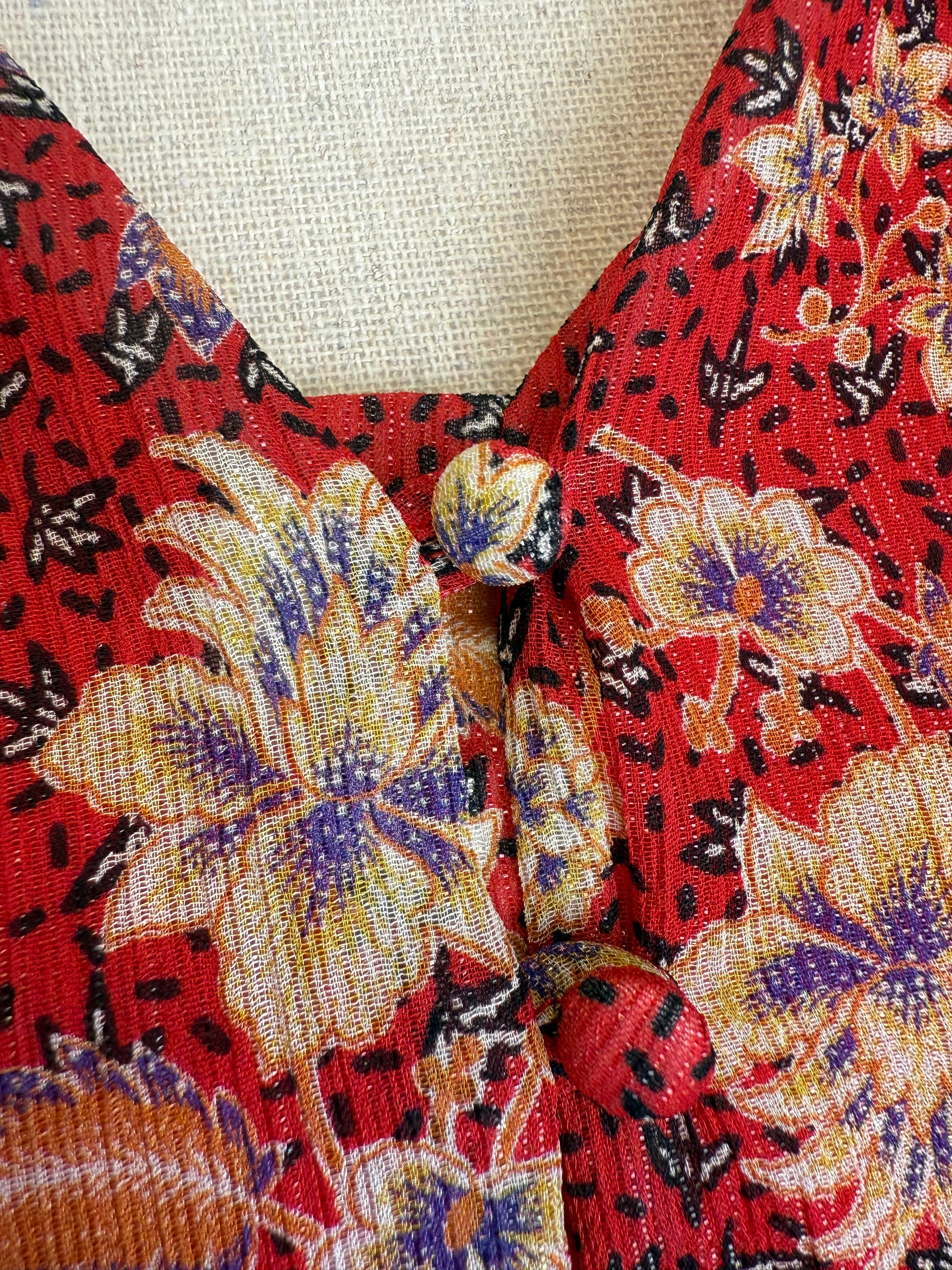 Blouse rouge fleurie Maison 123 – taille 38 / M
