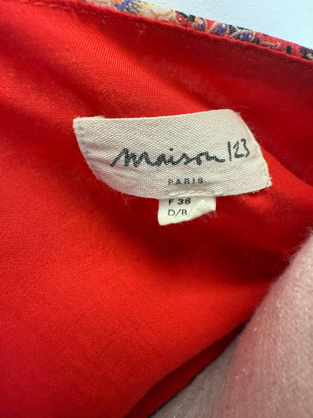 Blouse rouge fleurie Maison 123 – taille 38 / M