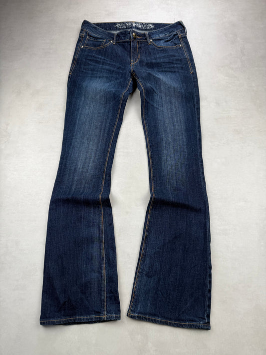 Jean Express Boot Cut Low Rise Denim Bleu Foncé - Taille 40
