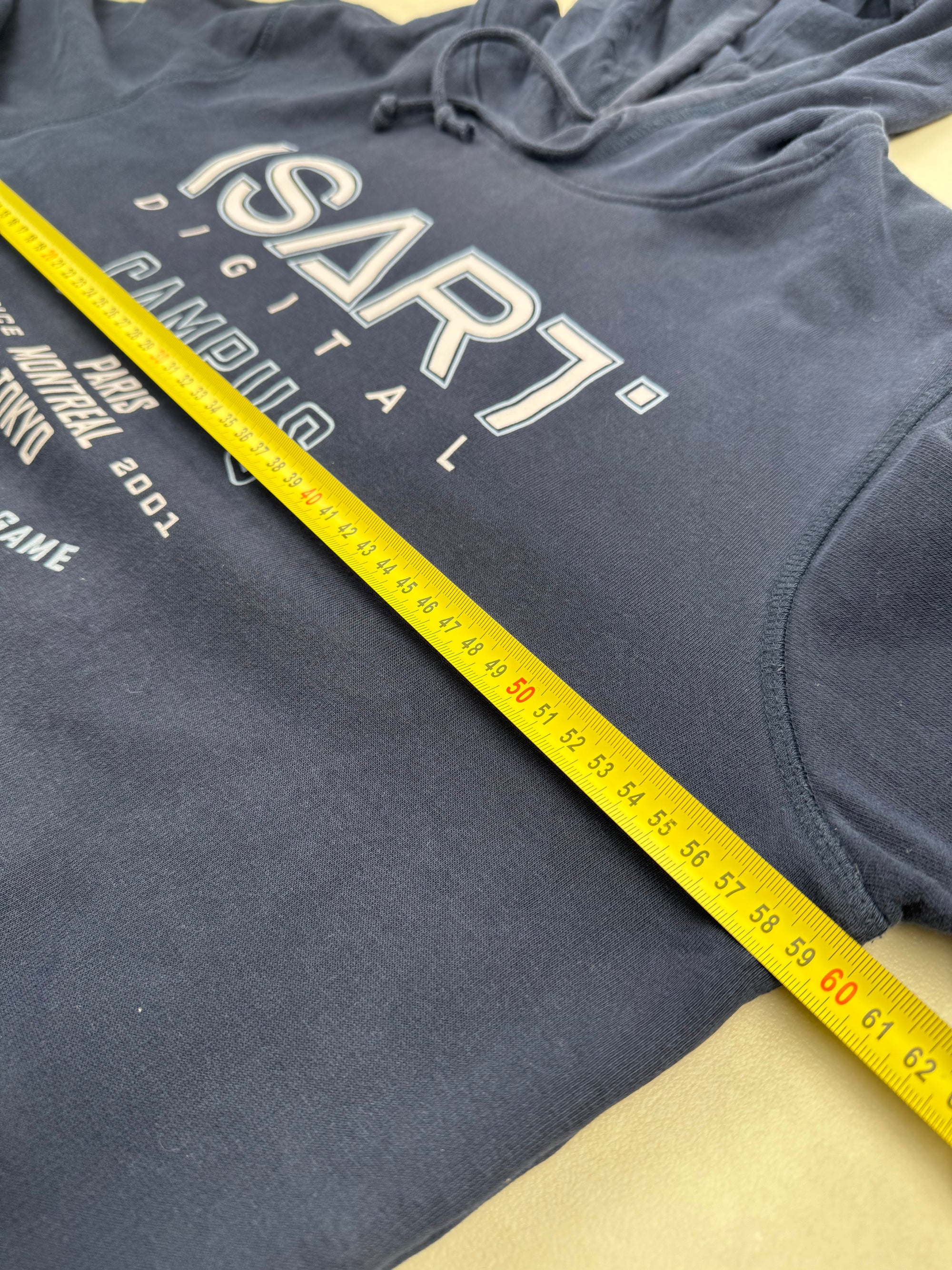 Sweat à capuche Isart Digital Campus vintage bleu marine - taille XL