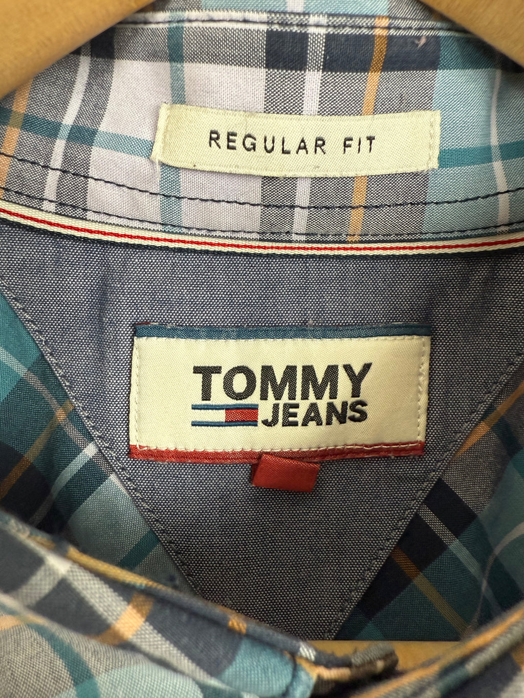 Chemise Tommy Jeans Carreau Plaid Regular Fit Coton