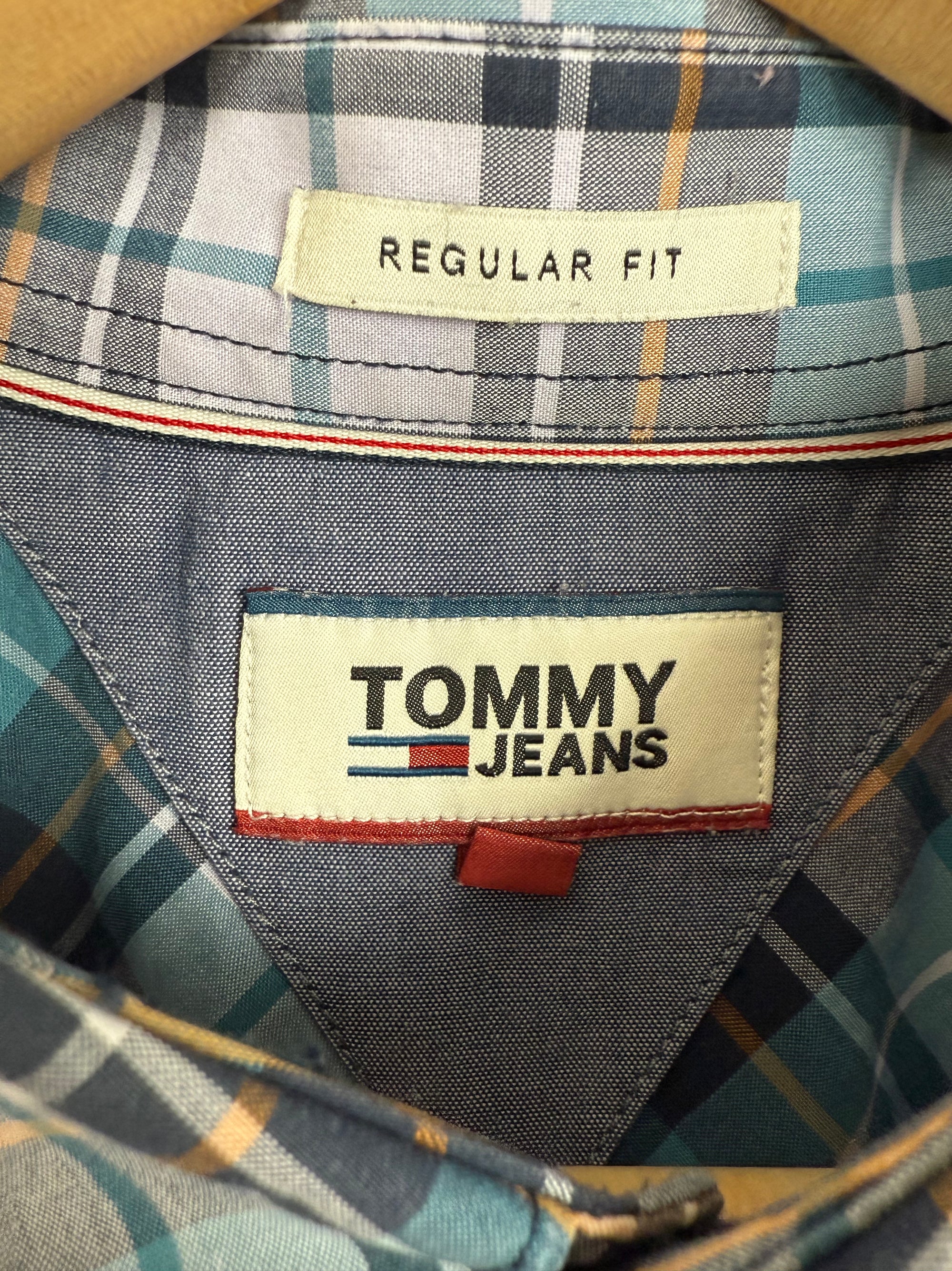 Chemise Tommy Jeans Carreau Plaid Regular Fit Coton