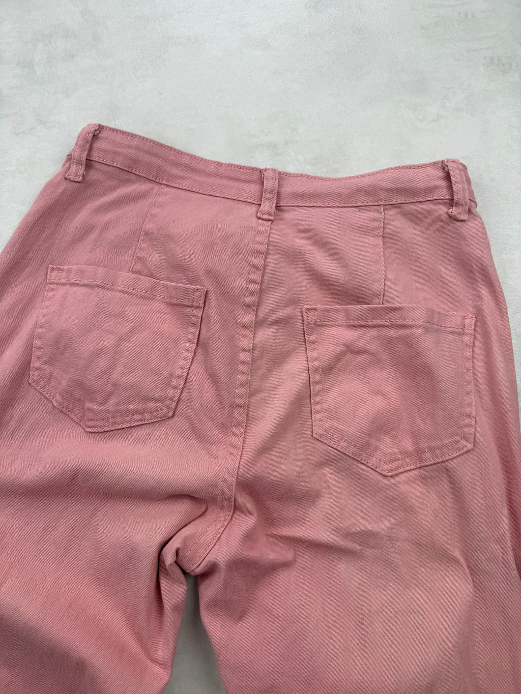 Pantalon Super Flare Rose Poudré Taille Haute - Style 70s - Taille 36
