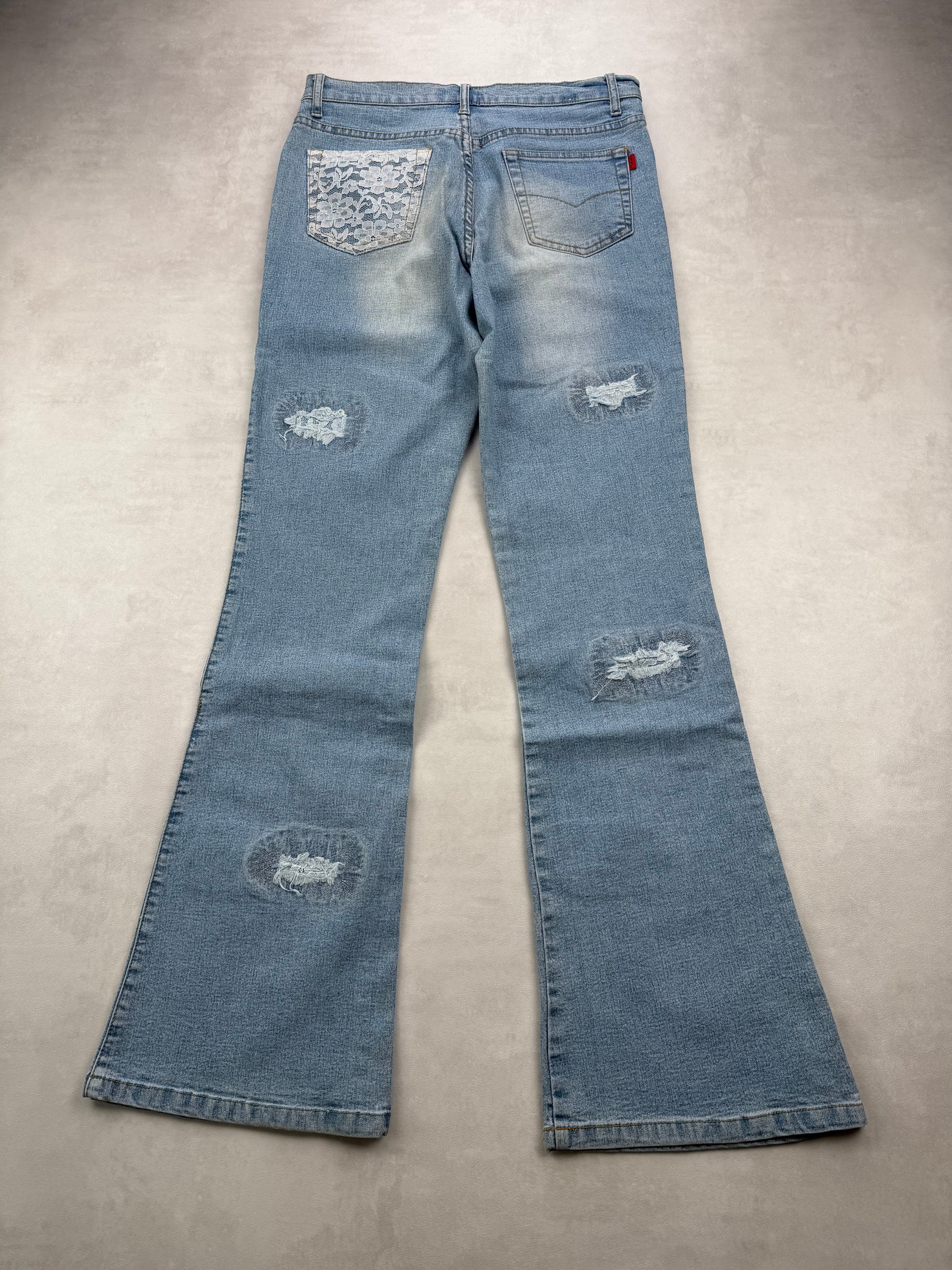 Jean Flare Bootcut NNY - Y2K Ripped & Poche Dentelle - Taille 38