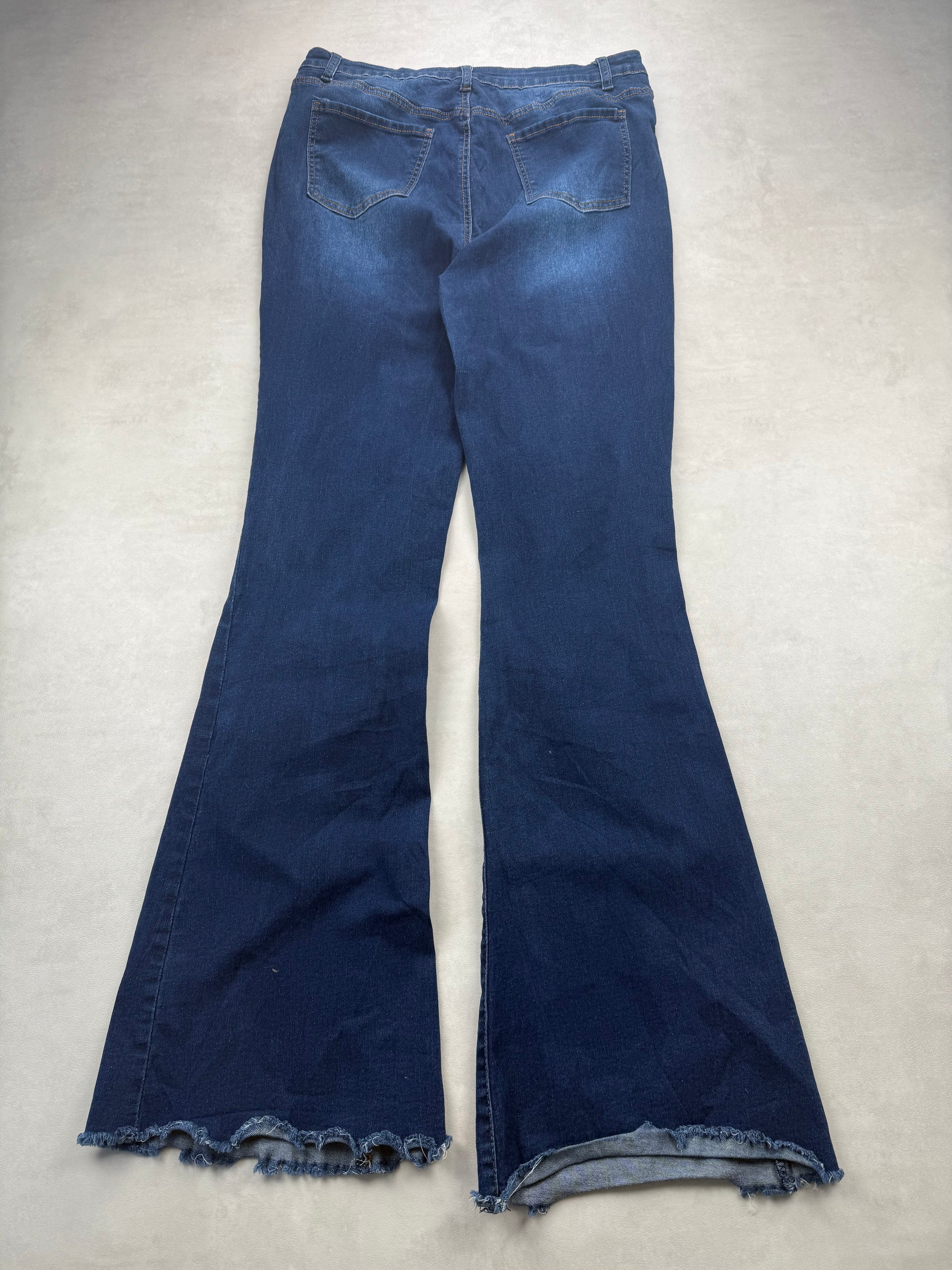 Jean Flare / Patte d'eph Taille Haute Ripped - Femme XXL / FR 44