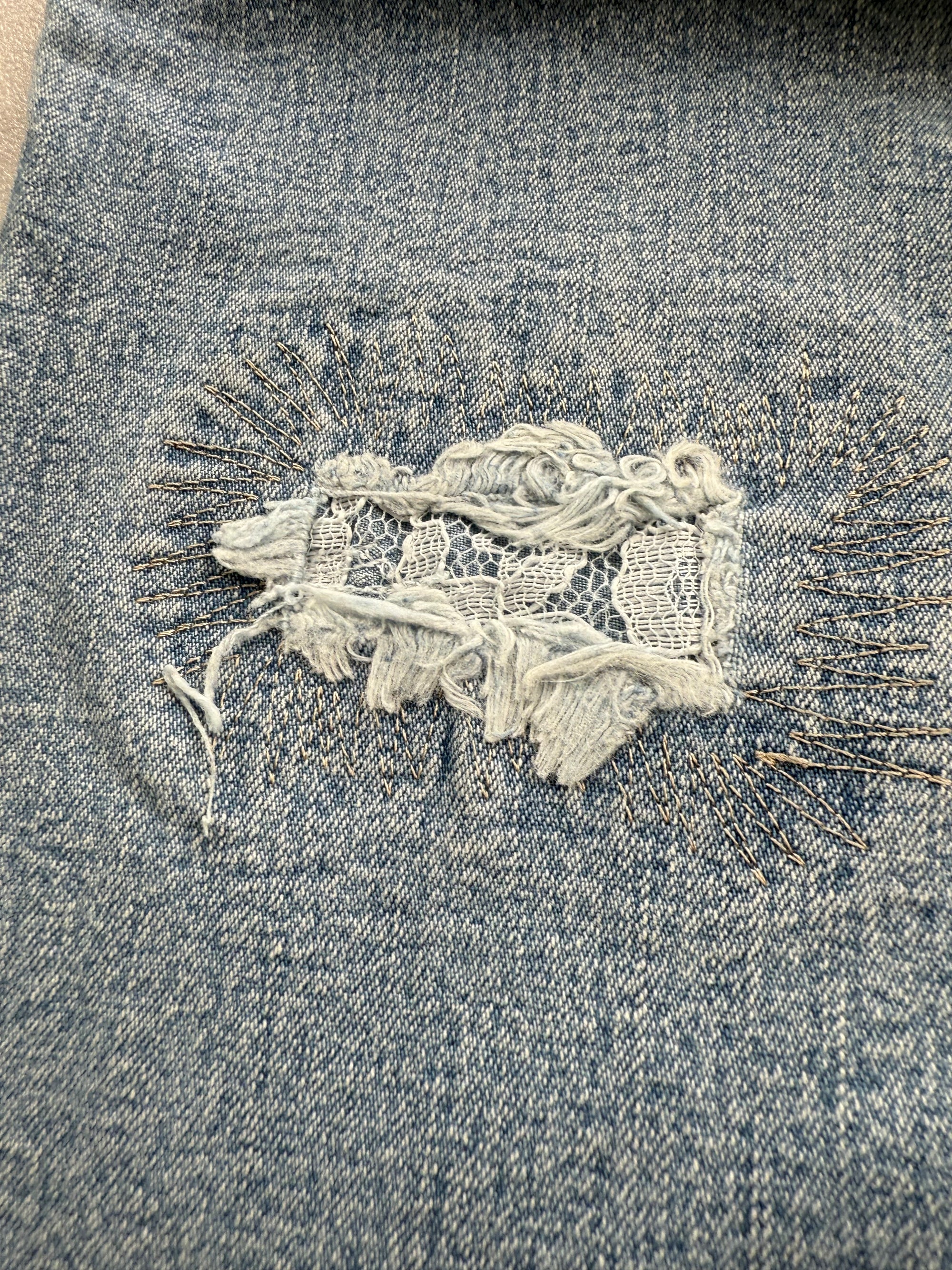 Jean Flare Bootcut NNY - Y2K Ripped & Poche Dentelle - Taille 38