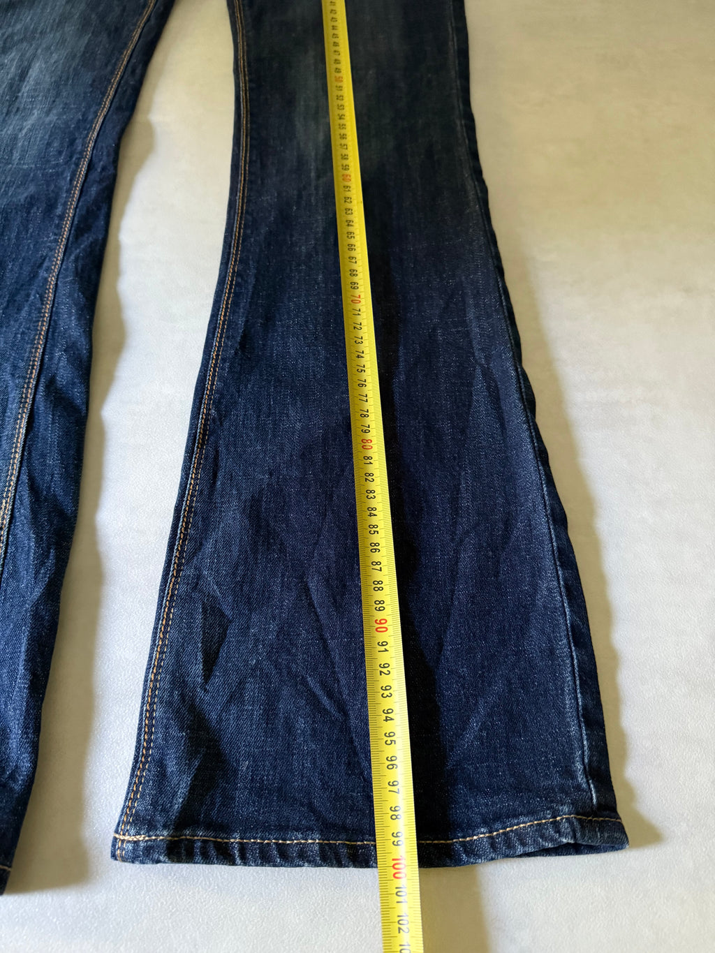 Jean Express Boot Cut Low Rise Denim Bleu Foncé - Taille 40