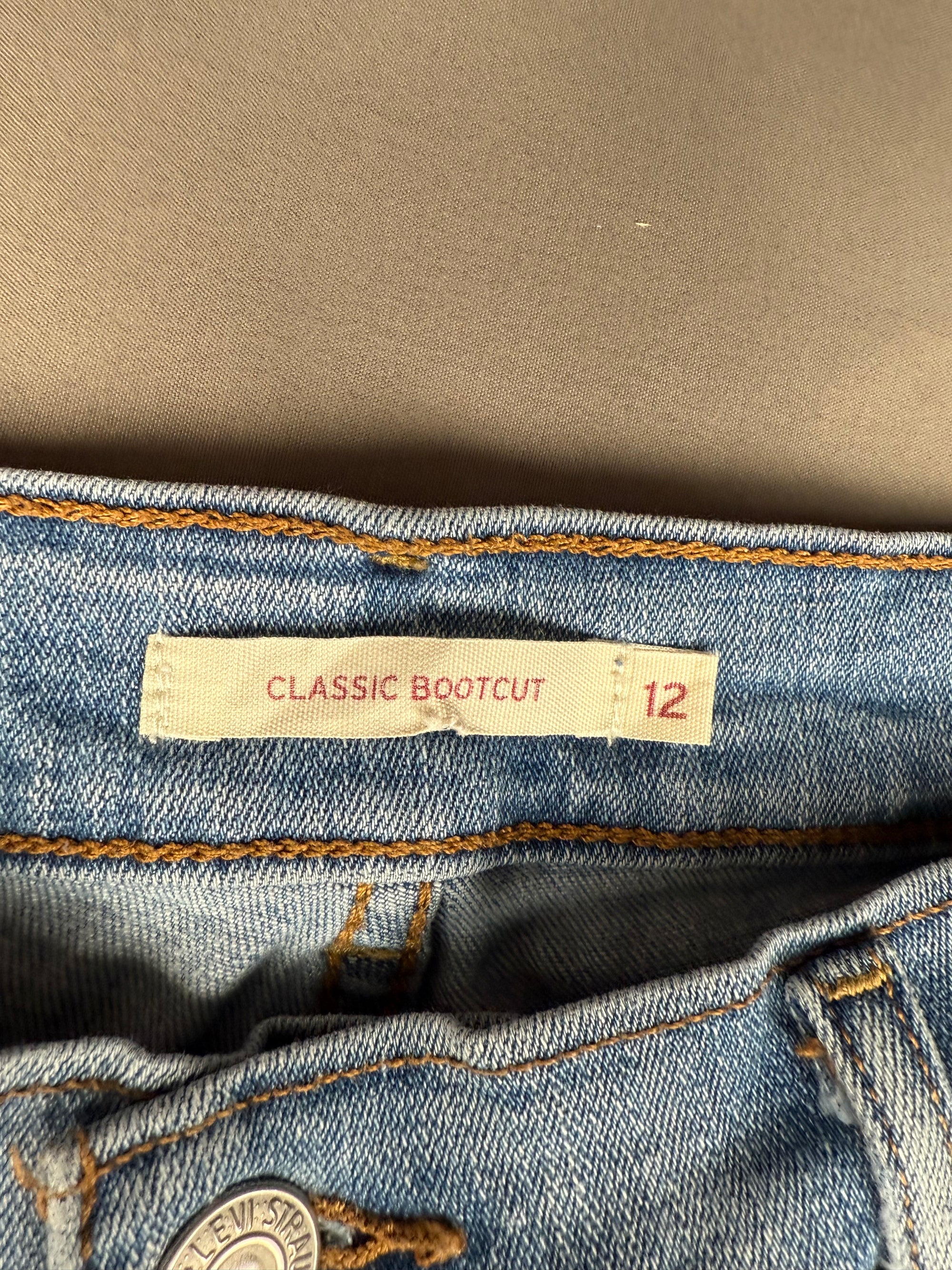Jean Levi’s 512 Flare Bootcut Femme – Vintage Y2K Brodé Fleurs – taille 40 FR