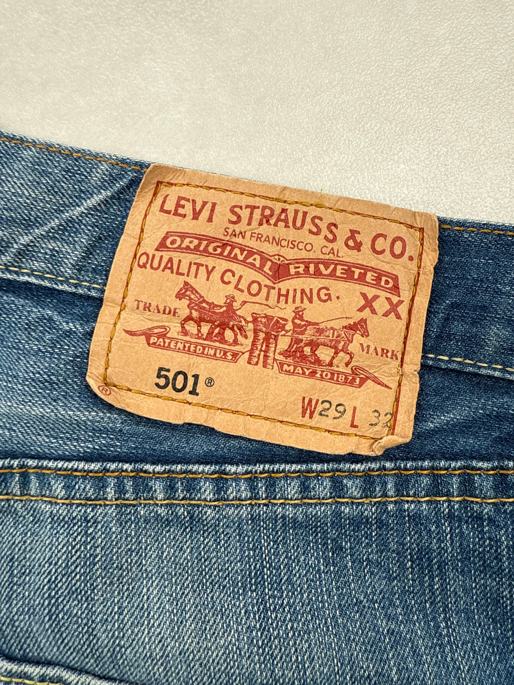 Jean Levi's 501 Vintage bleu  - W29 FR 38 L32 Unisexe