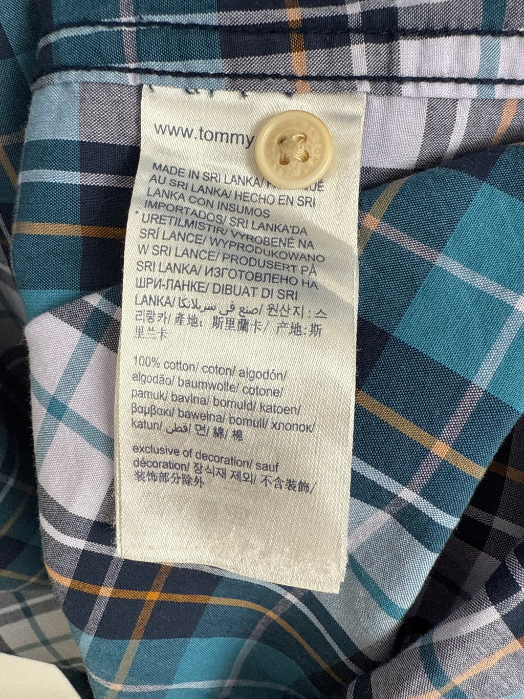 Chemise Tommy Jeans Carreau Plaid Regular Fit Coton