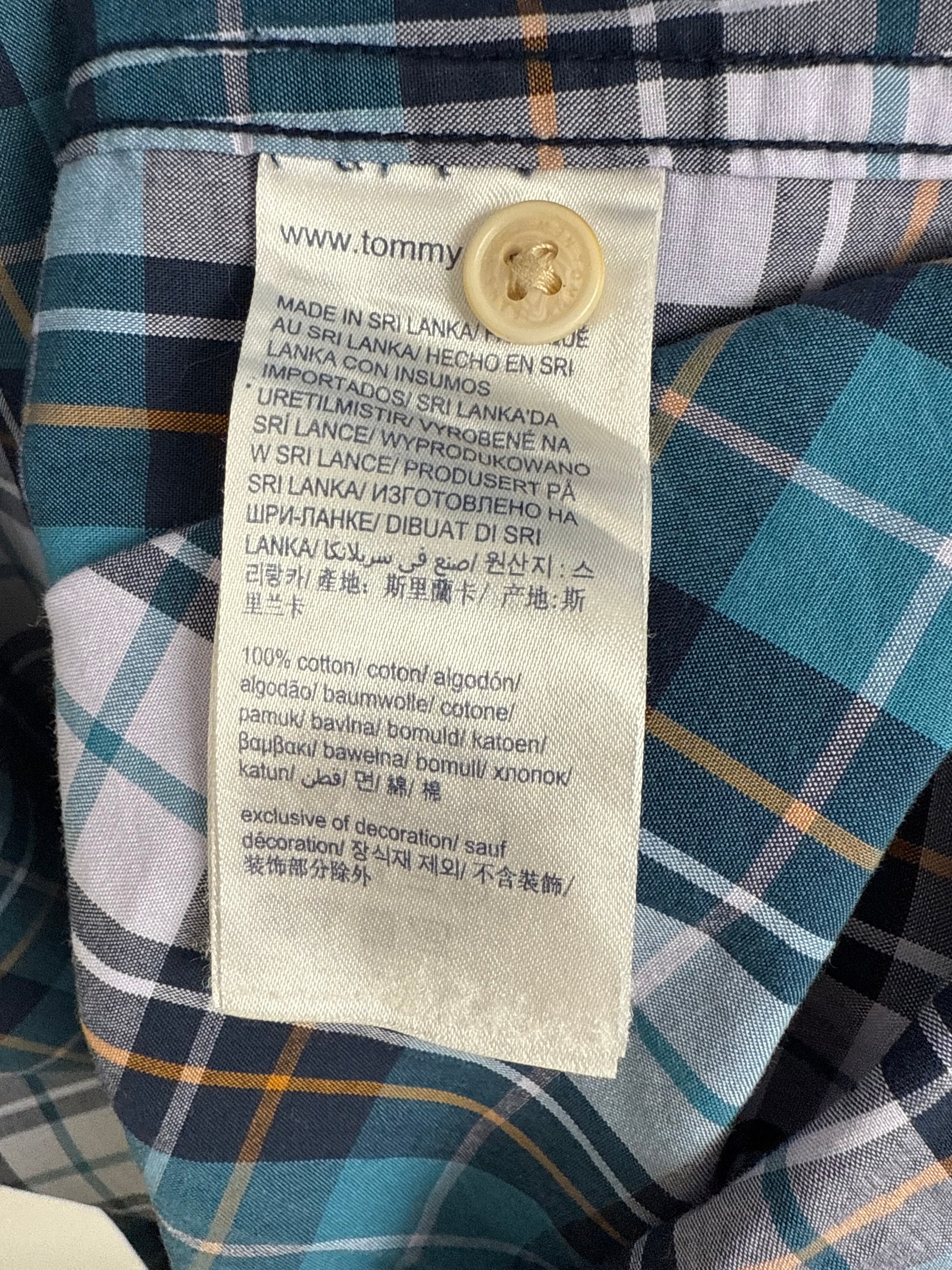 Chemise Tommy Jeans Carreau Plaid Regular Fit Coton