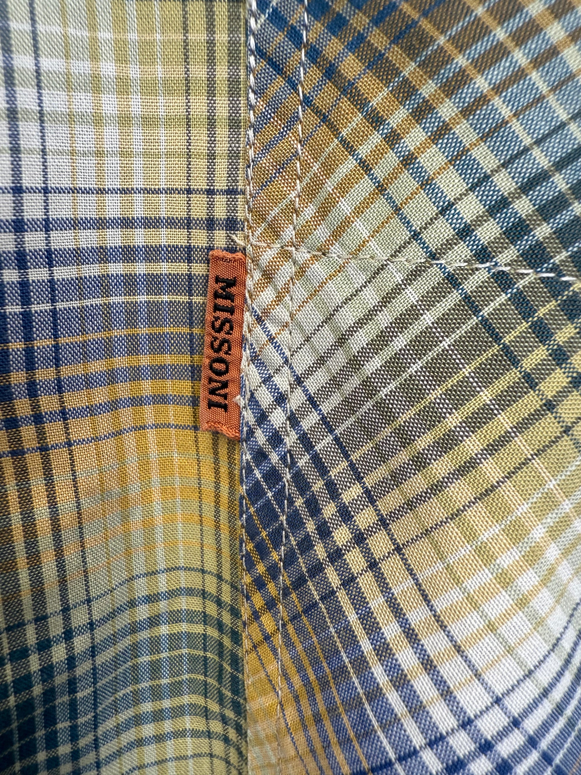 Chemise Missoni Uomo à carreaux 100% coton - made in Italy - taille M