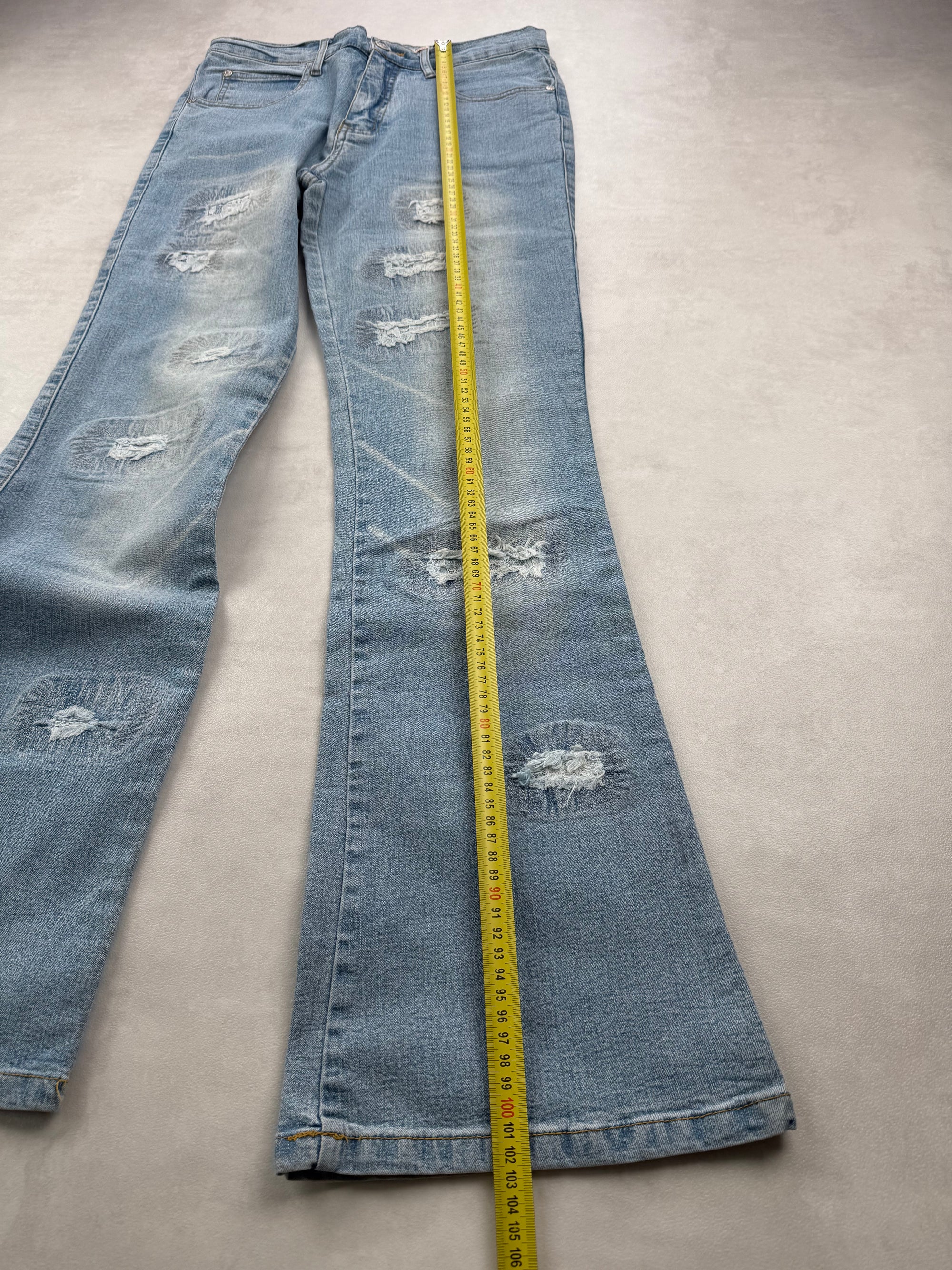 Jean Flare Bootcut NNY - Y2K Ripped & Poche Dentelle - Taille 38