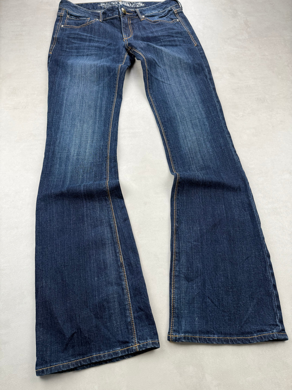 Jean Express Boot Cut Low Rise Denim Bleu Foncé - Taille 40