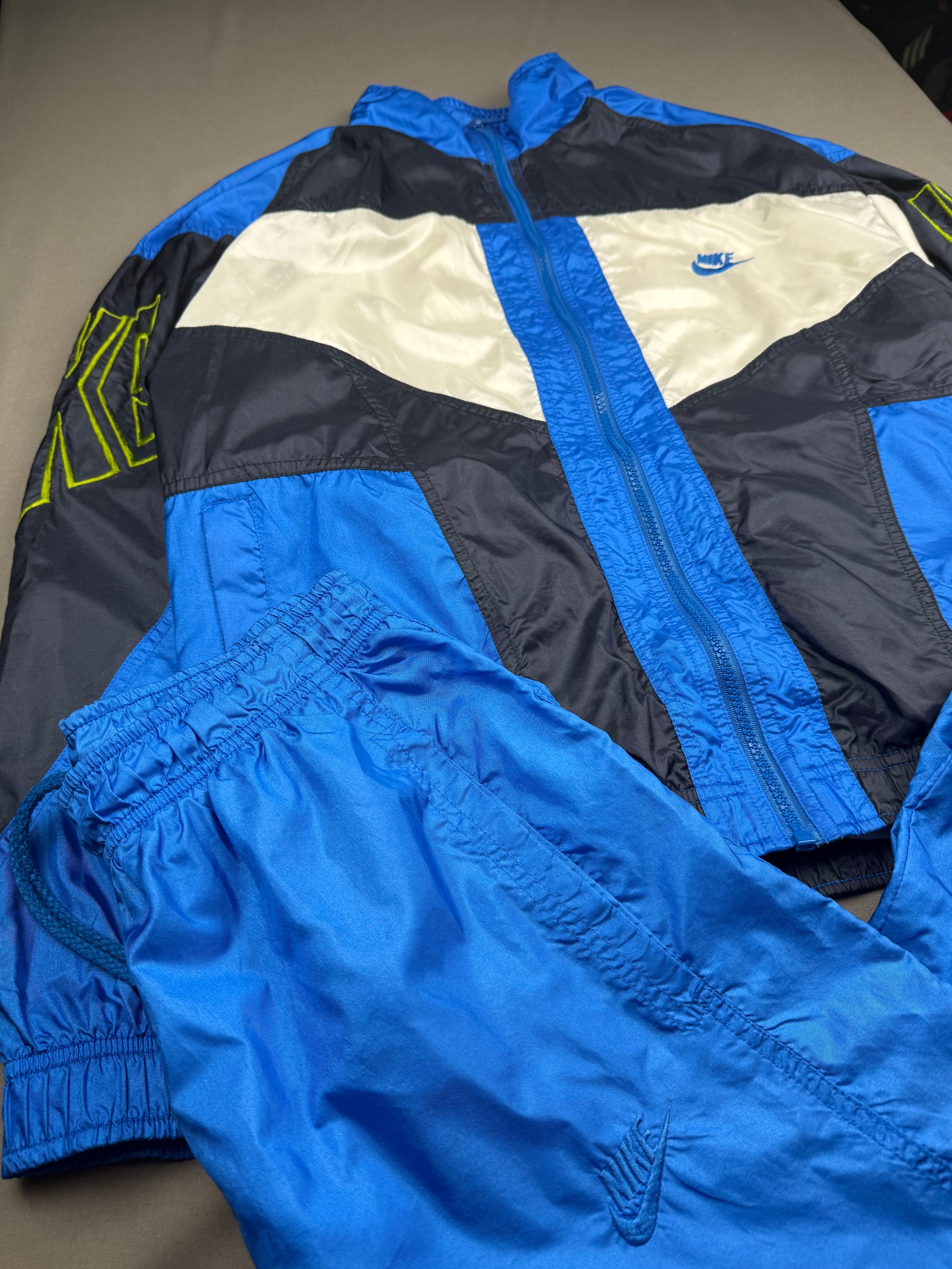 Ensemble vintage Nike bleu électrique Y2K / survêtement rétro - taille S