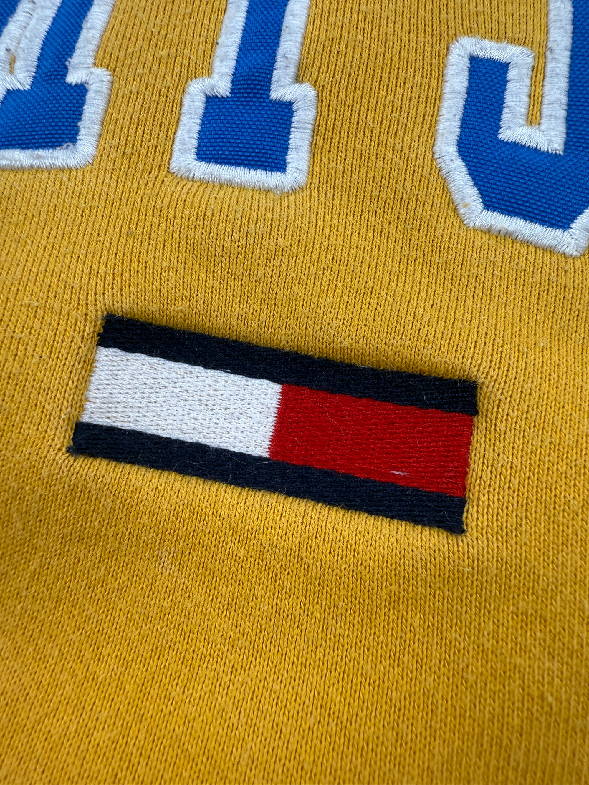 Sweat Tommy Jeans Jaune Moutarde logo Brodé / Oversized - Taille L