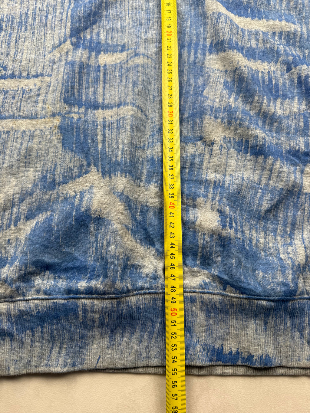 Sweat FILA Motif Abstrait Bleu & Gris Chiné Tie-Dye - Taille S