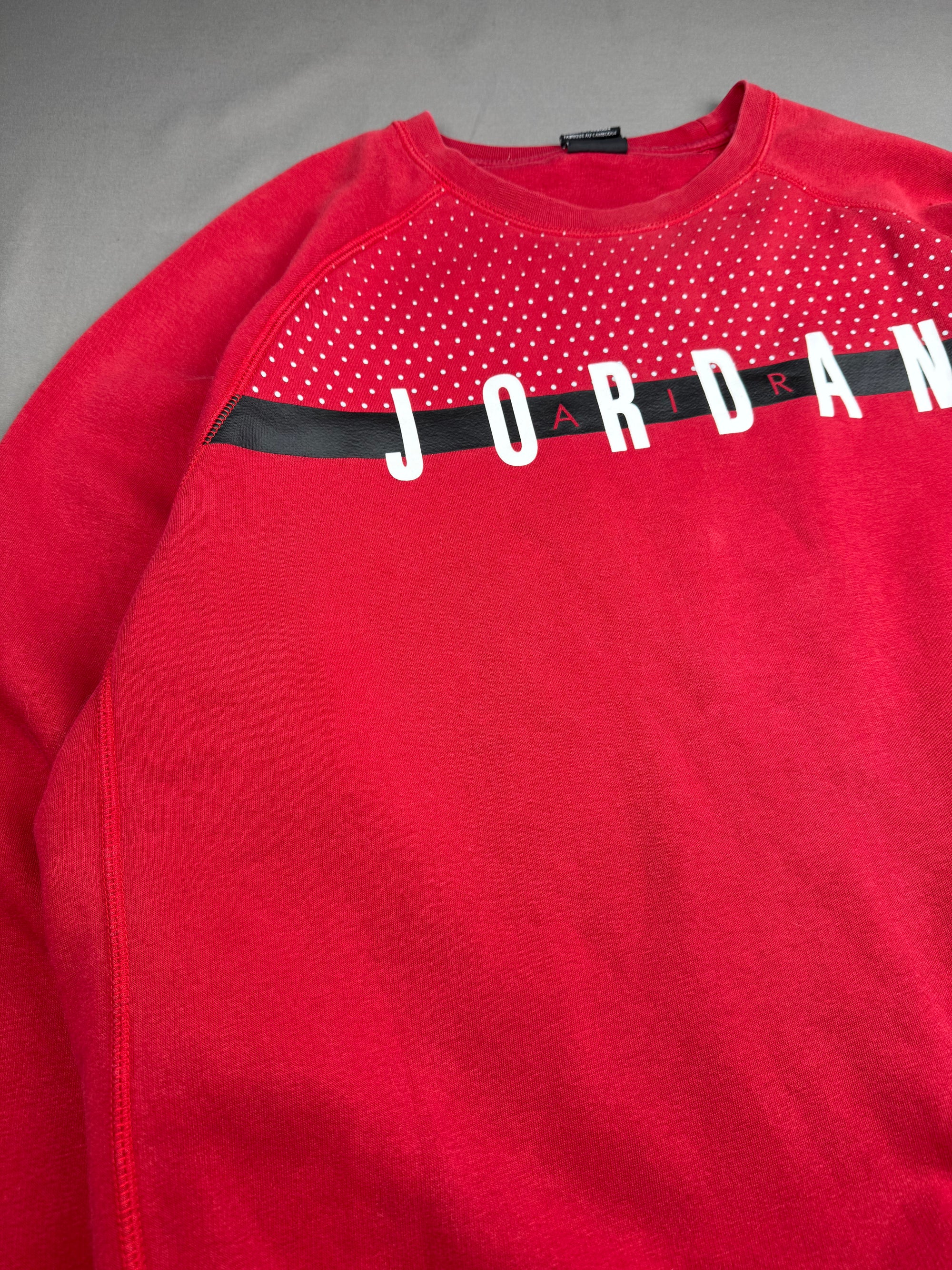 Sweat Jordan rouge vintage logo Jumpman - taille XL