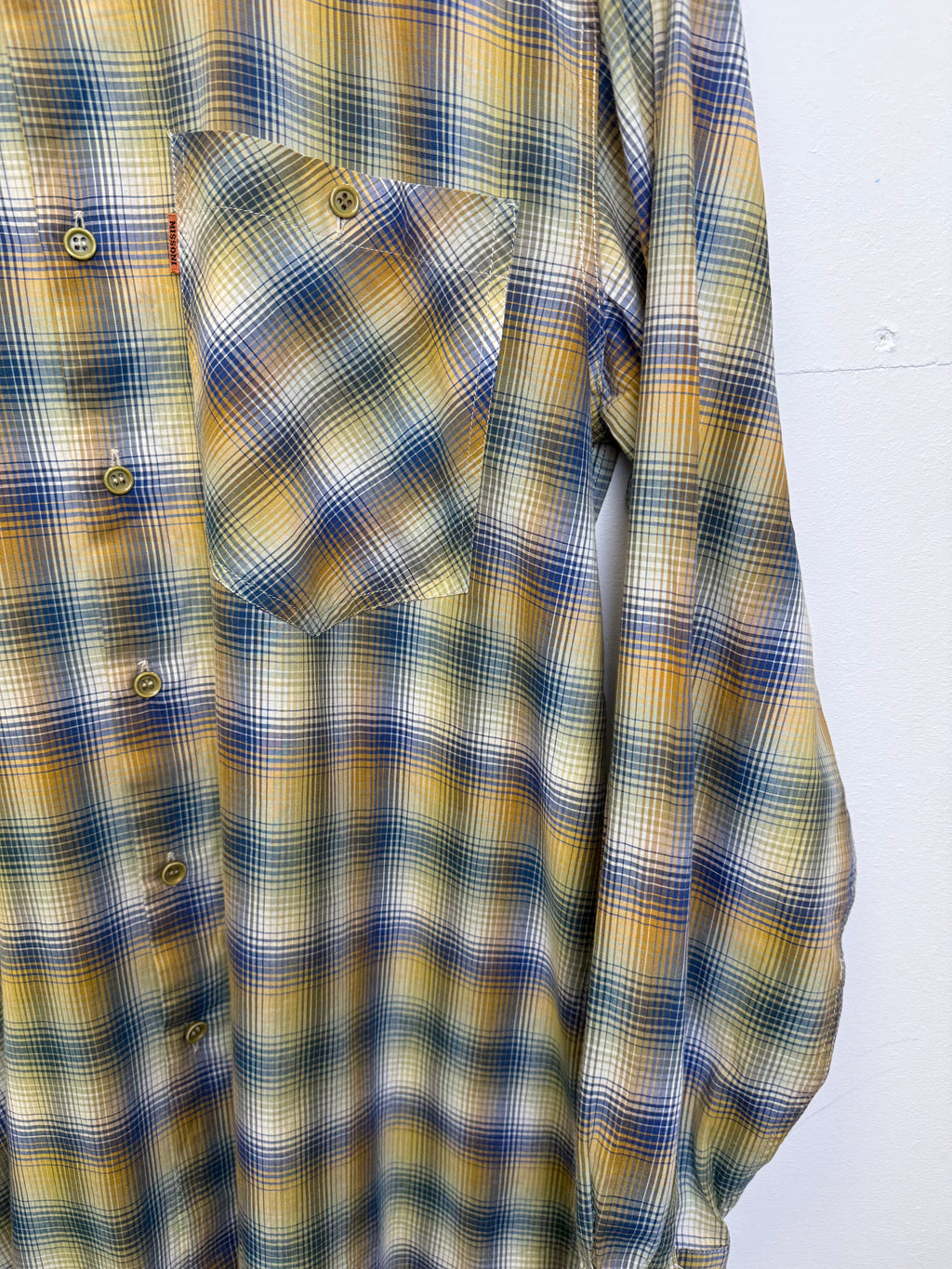 Chemise Missoni Uomo à carreaux 100% coton - made in Italy - taille M