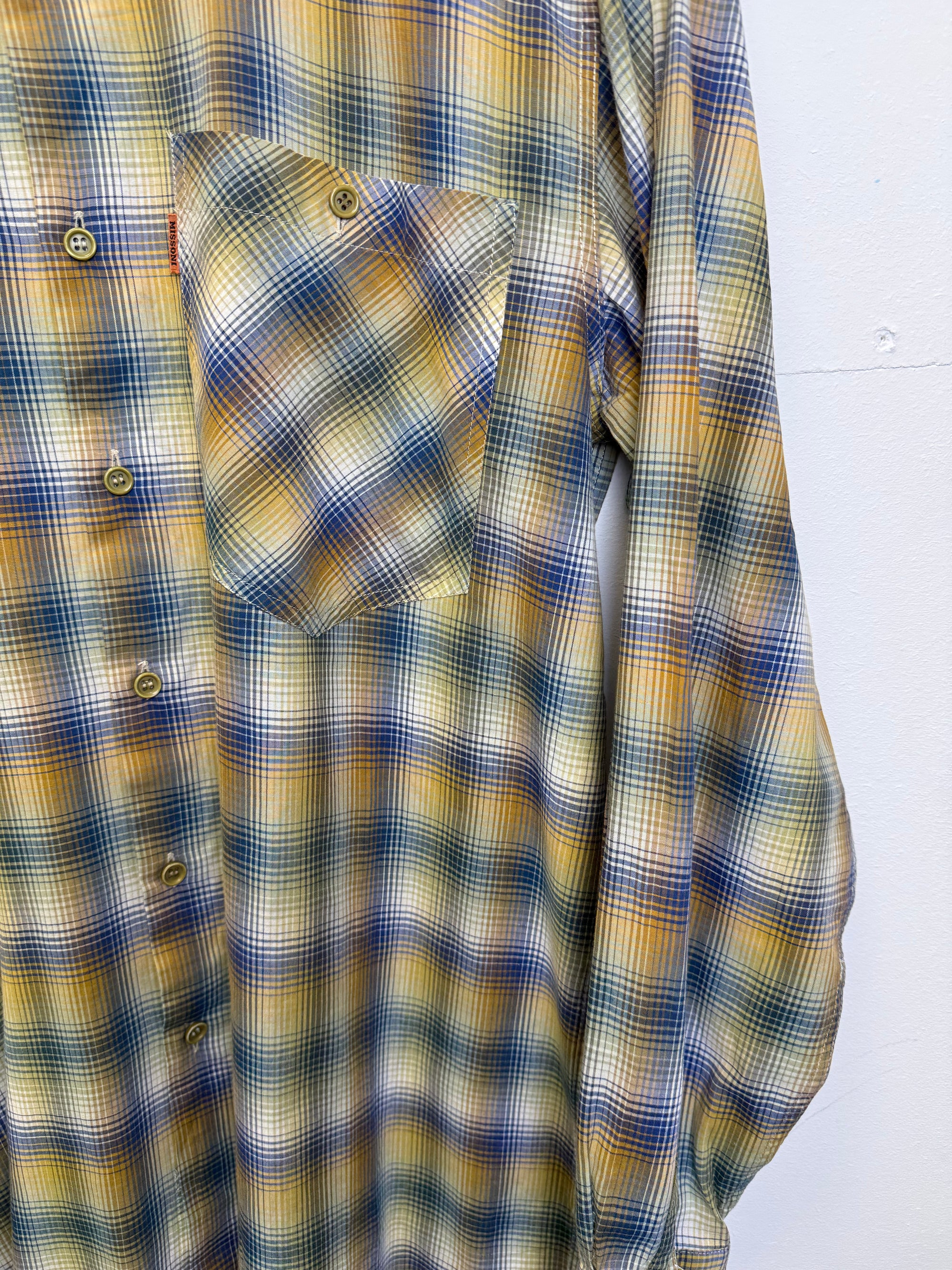 Chemise Missoni Uomo à carreaux 100% coton - made in Italy - taille M