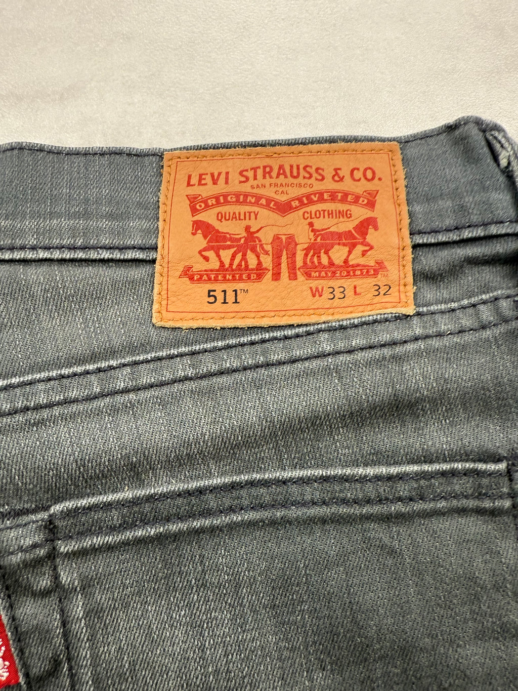 Short en Jean Levi's 511 Slim - Gris - Homme taille 40