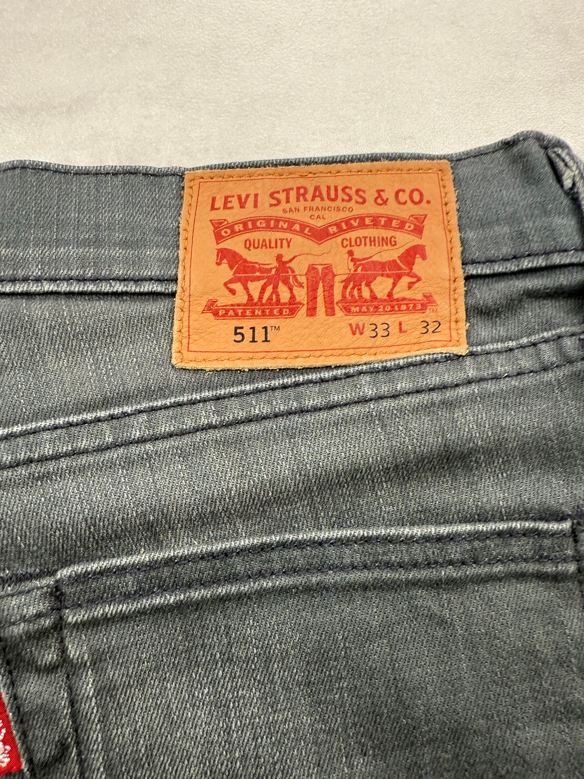 Short en Jean Levi's 511 Slim - Gris - Homme taille 40
