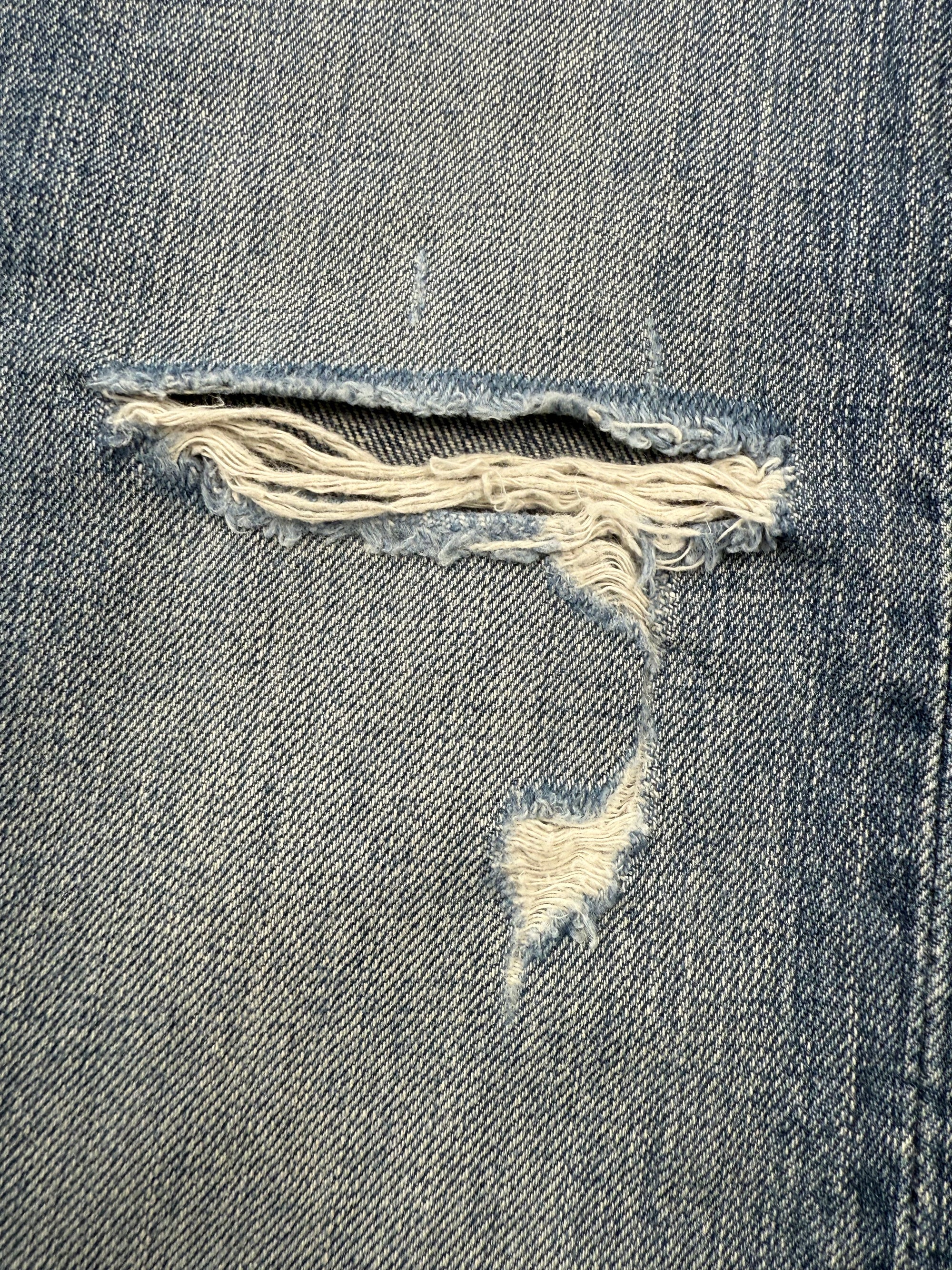 Jean Levi’s 501 coupe droite vintage troué sur l’avant - taille 42
