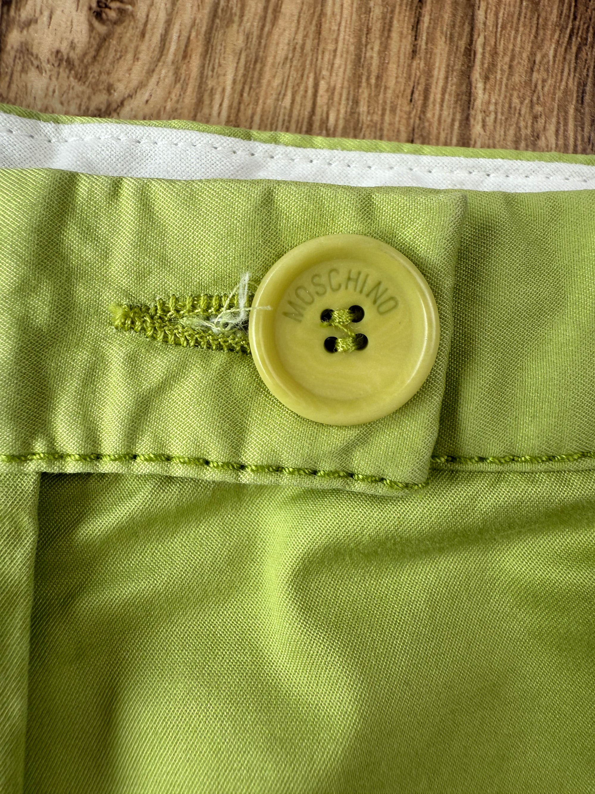 Pantalon été vert Moschino Made in Italy – Taille 40 FR