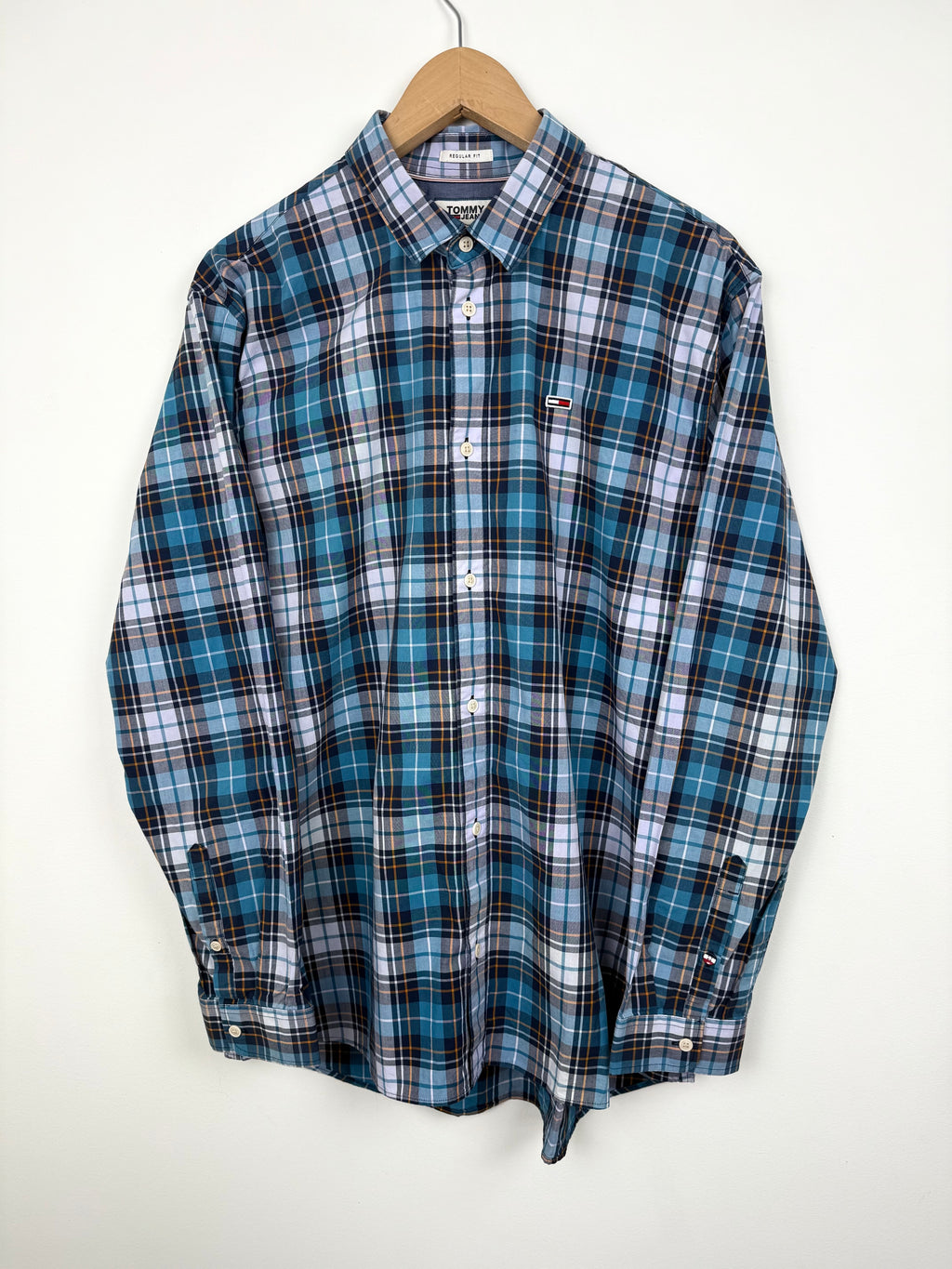 Chemise Tommy Jeans Carreau Plaid Regular Fit Coton