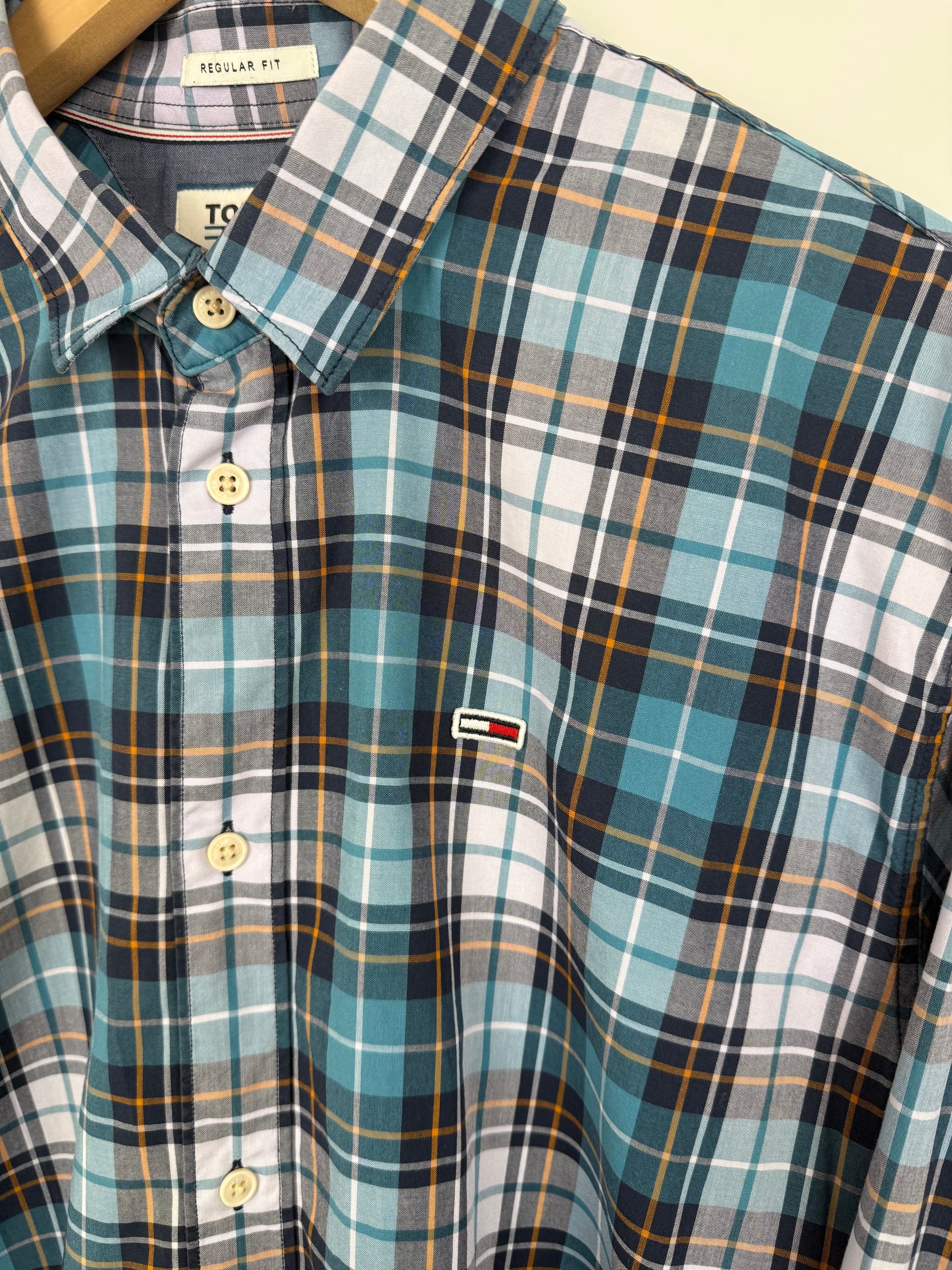 Chemise Tommy Jeans Carreau Plaid Regular Fit Coton