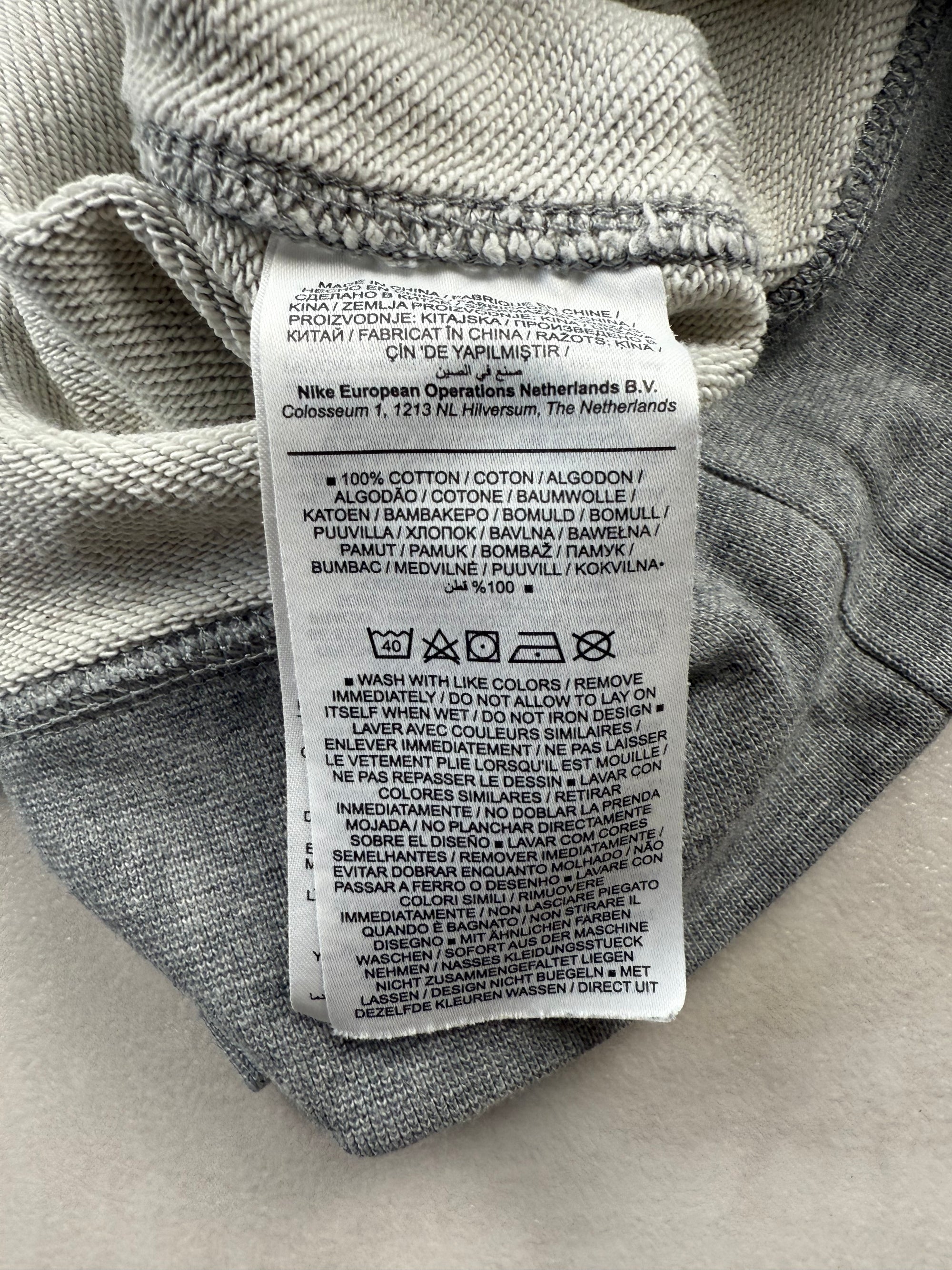 Sweat Nike Gris Col Rond - Swoosh Brodé - Taille XL