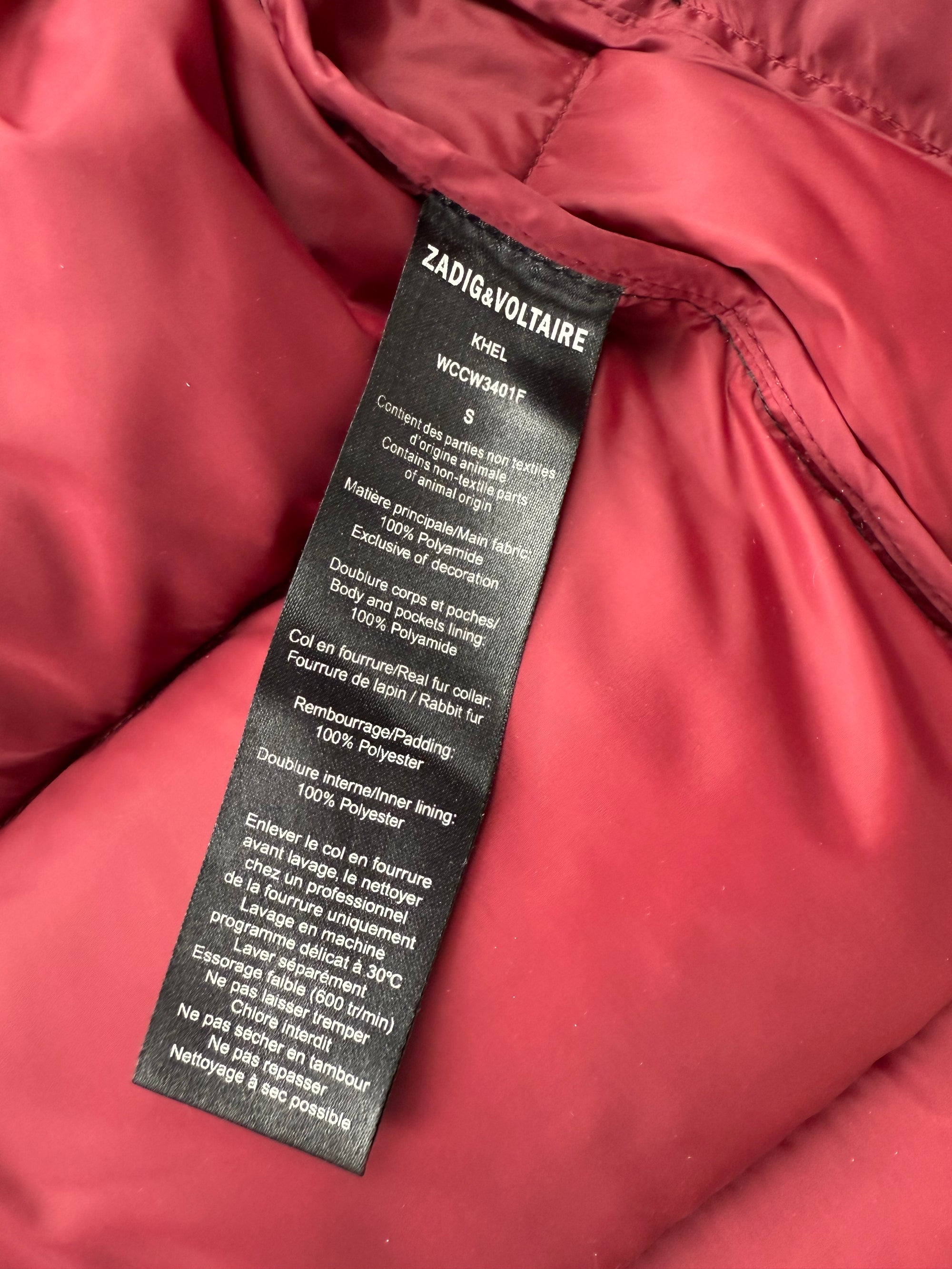 Doudoune sans Manches Zadig & Voltaire - Modèle Khel - Taille S