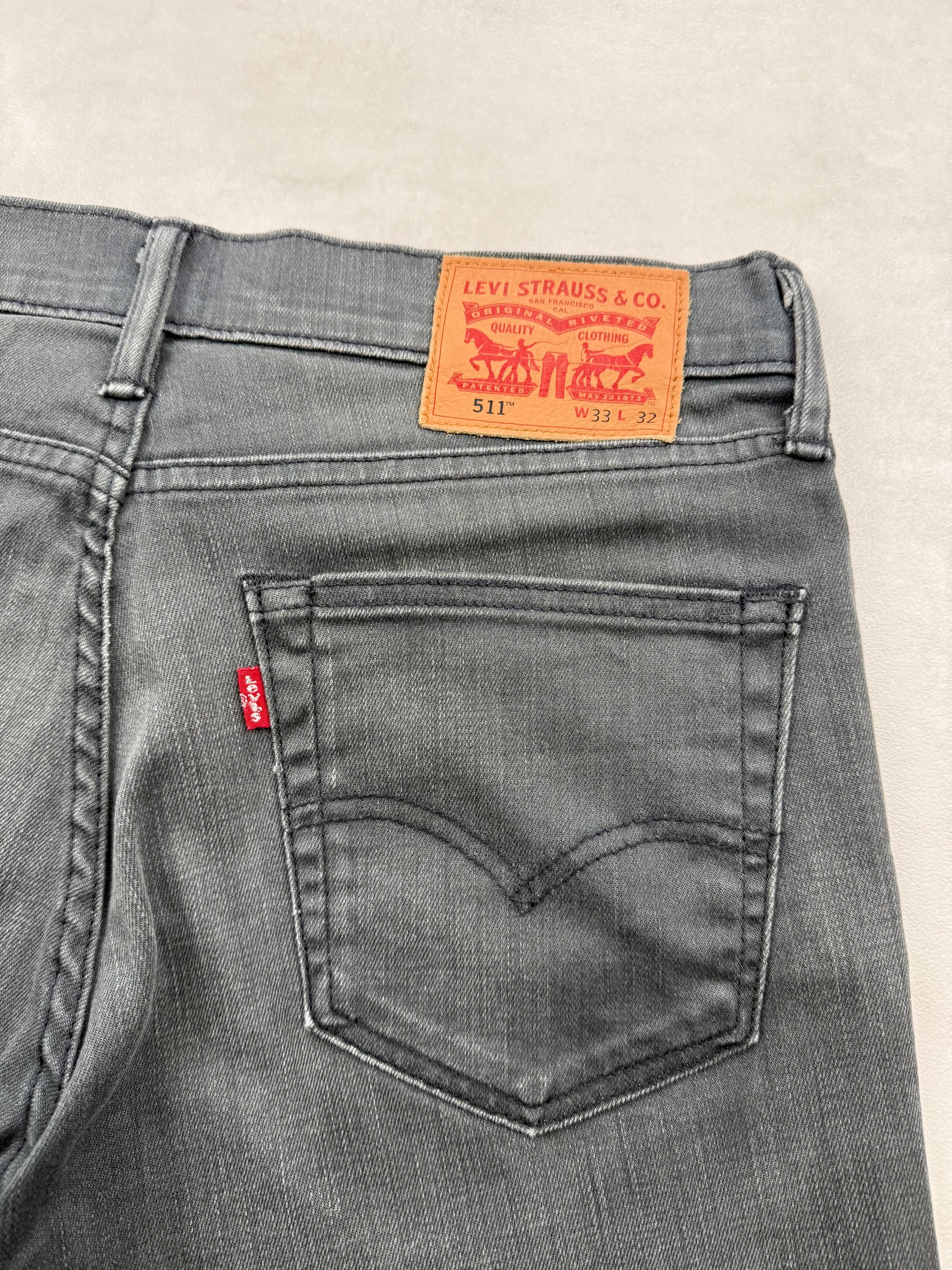 Short en Jean Levi's 511 Slim - Gris - Homme taille 40